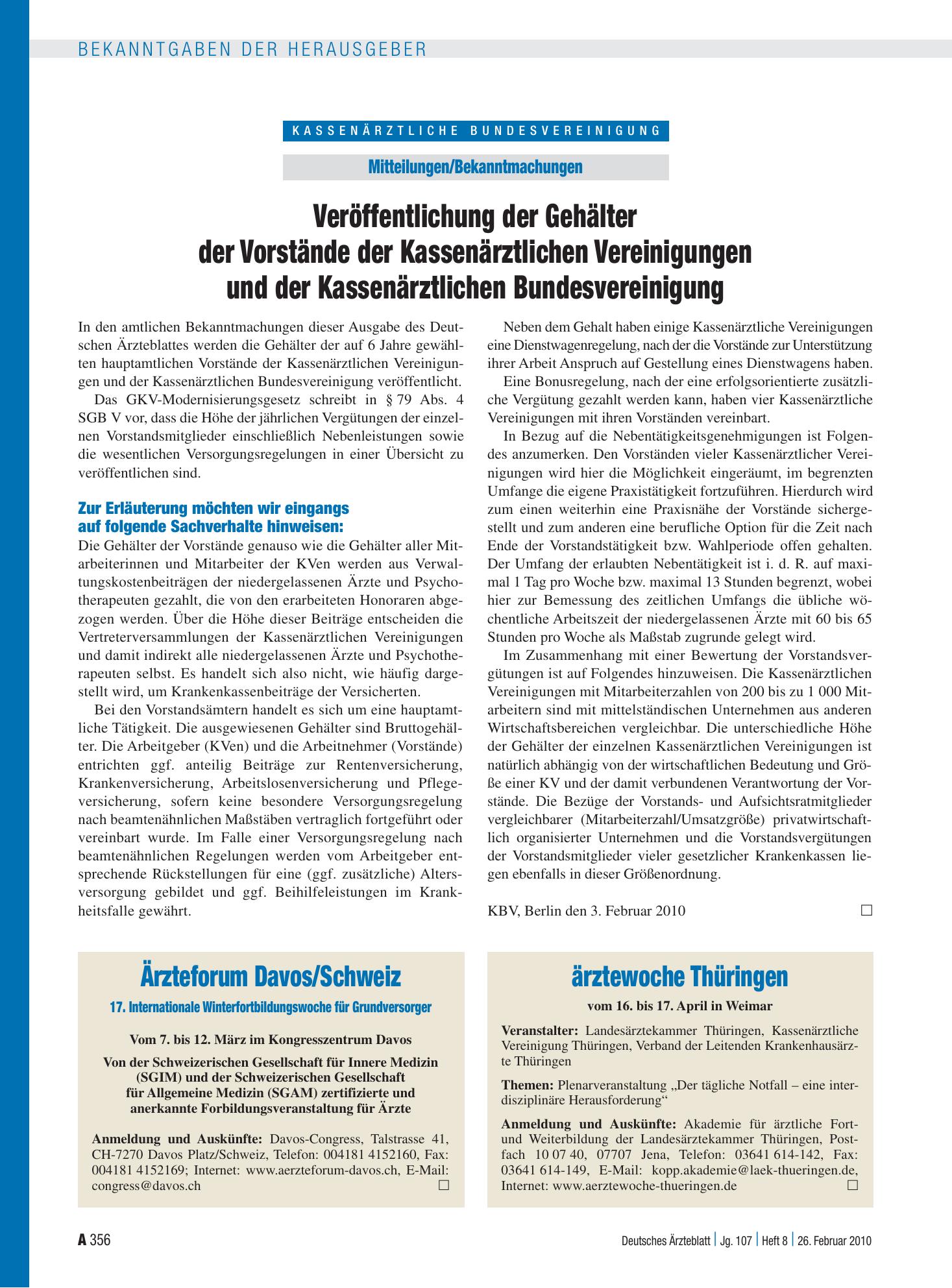 Vorschauseite 1: ärztewoche Thüringen: vom 16. bis 17. April in Weimar – Deutsches Ärzteblatt