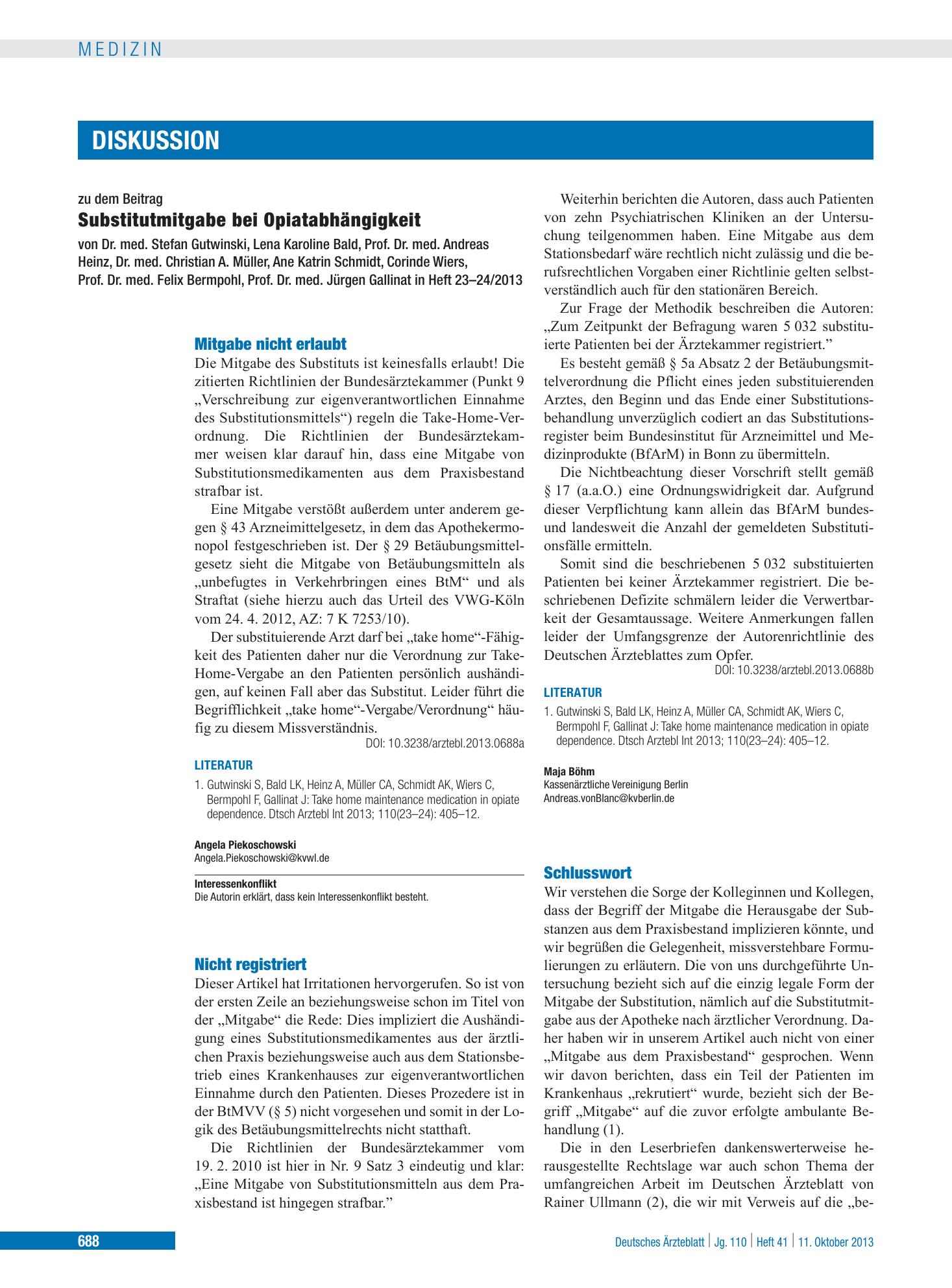 Vorschauseite 1: Schlusswort – Deutsches Ärzteblatt