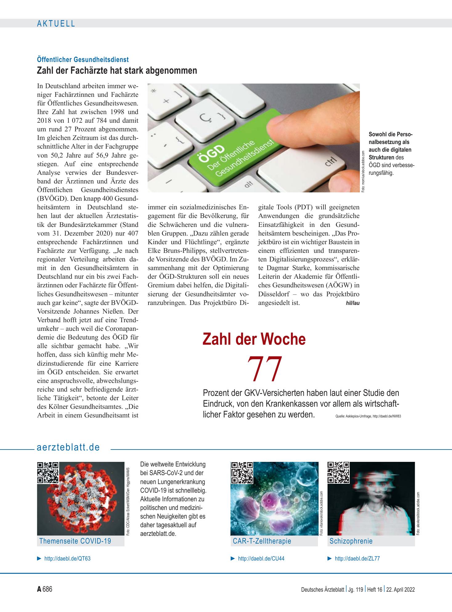 Vorschauseite 1: aerzteblatt.de – Deutsches Ärzteblatt