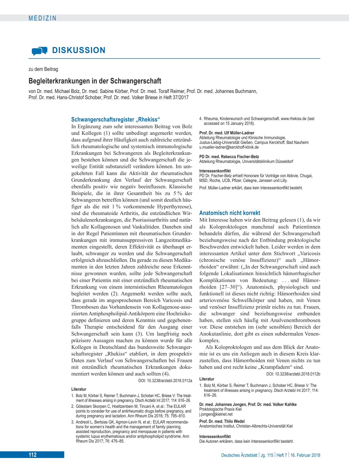 Vorschauseite 1: Anatomisch nicht korrekt – Deutsches Ärzteblatt