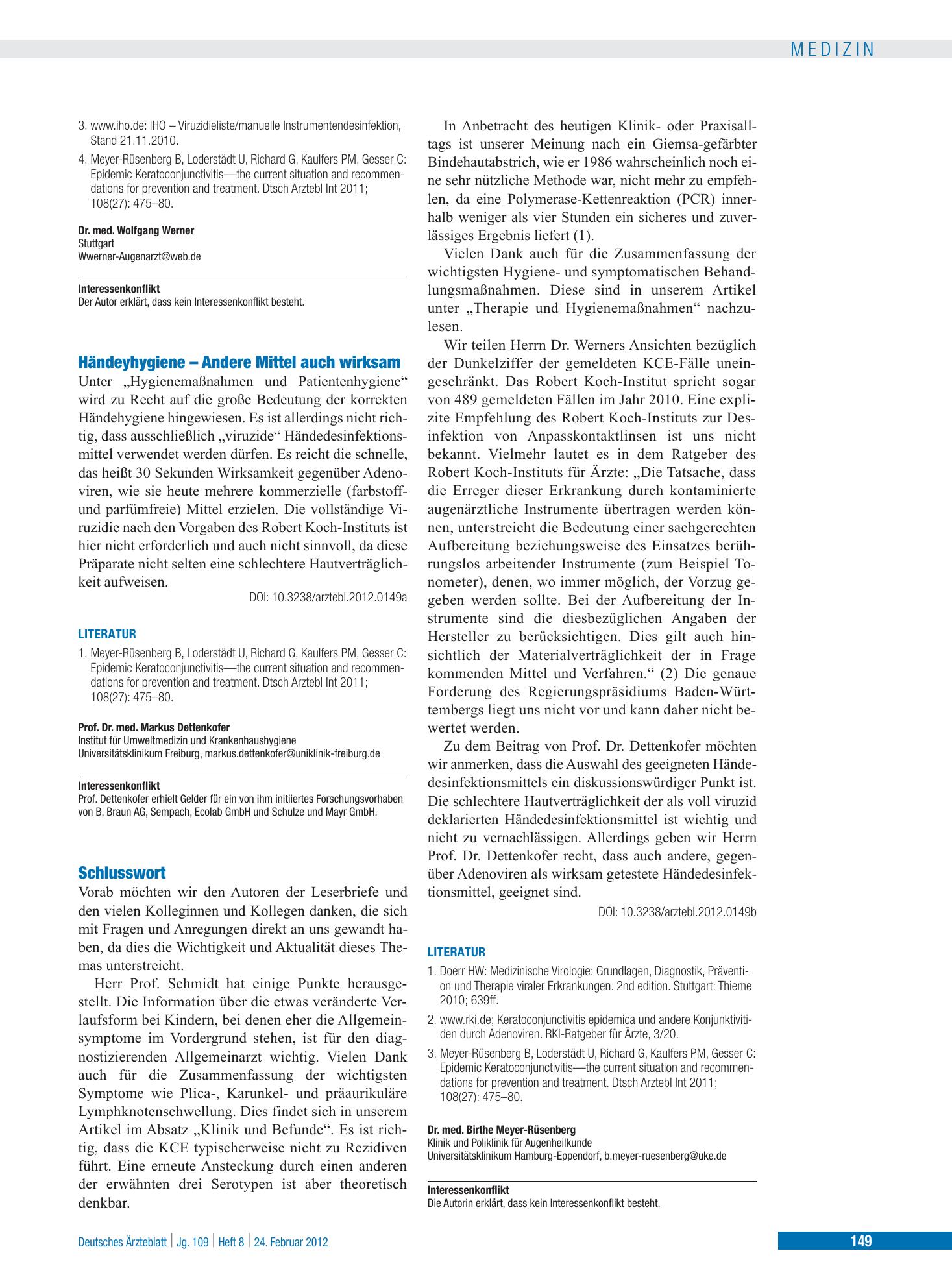 Vorschauseite 1: Schlusswort – Deutsches Ärzteblatt