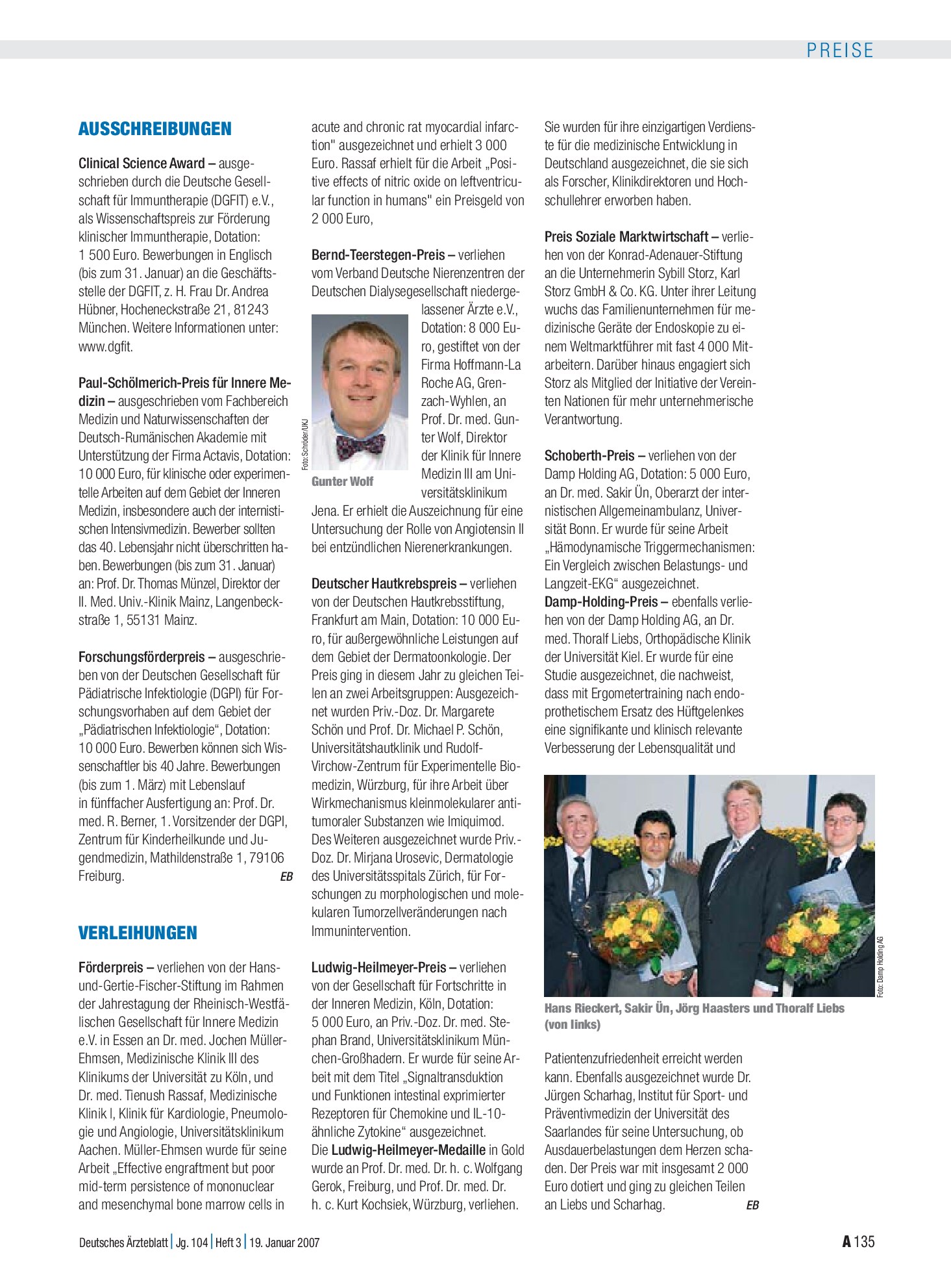 Vorschauseite 1: Ausschreibungen – Deutsches Ärzteblatt