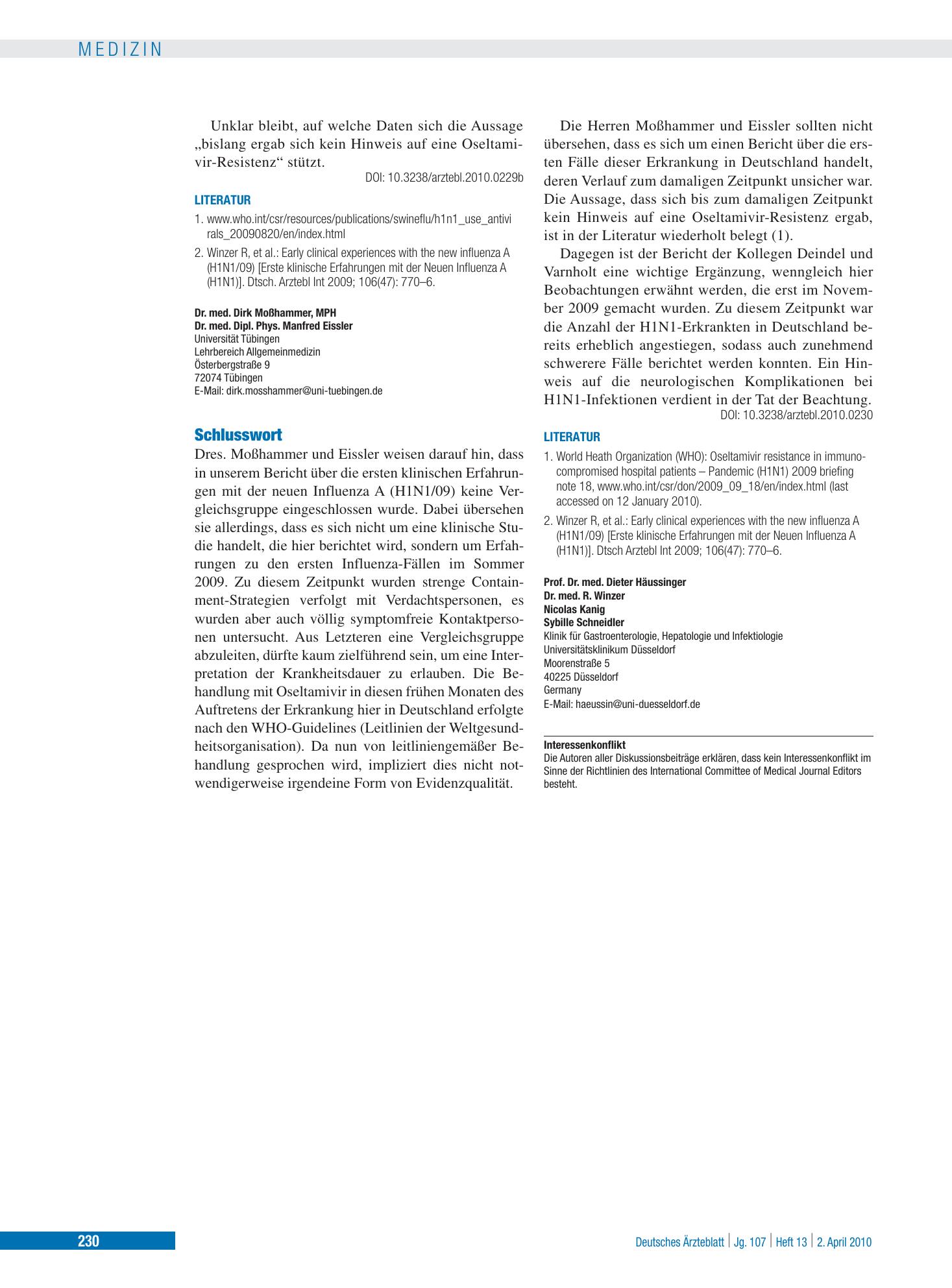 Vorschauseite 1: Schlusswort – Deutsches Ärzteblatt