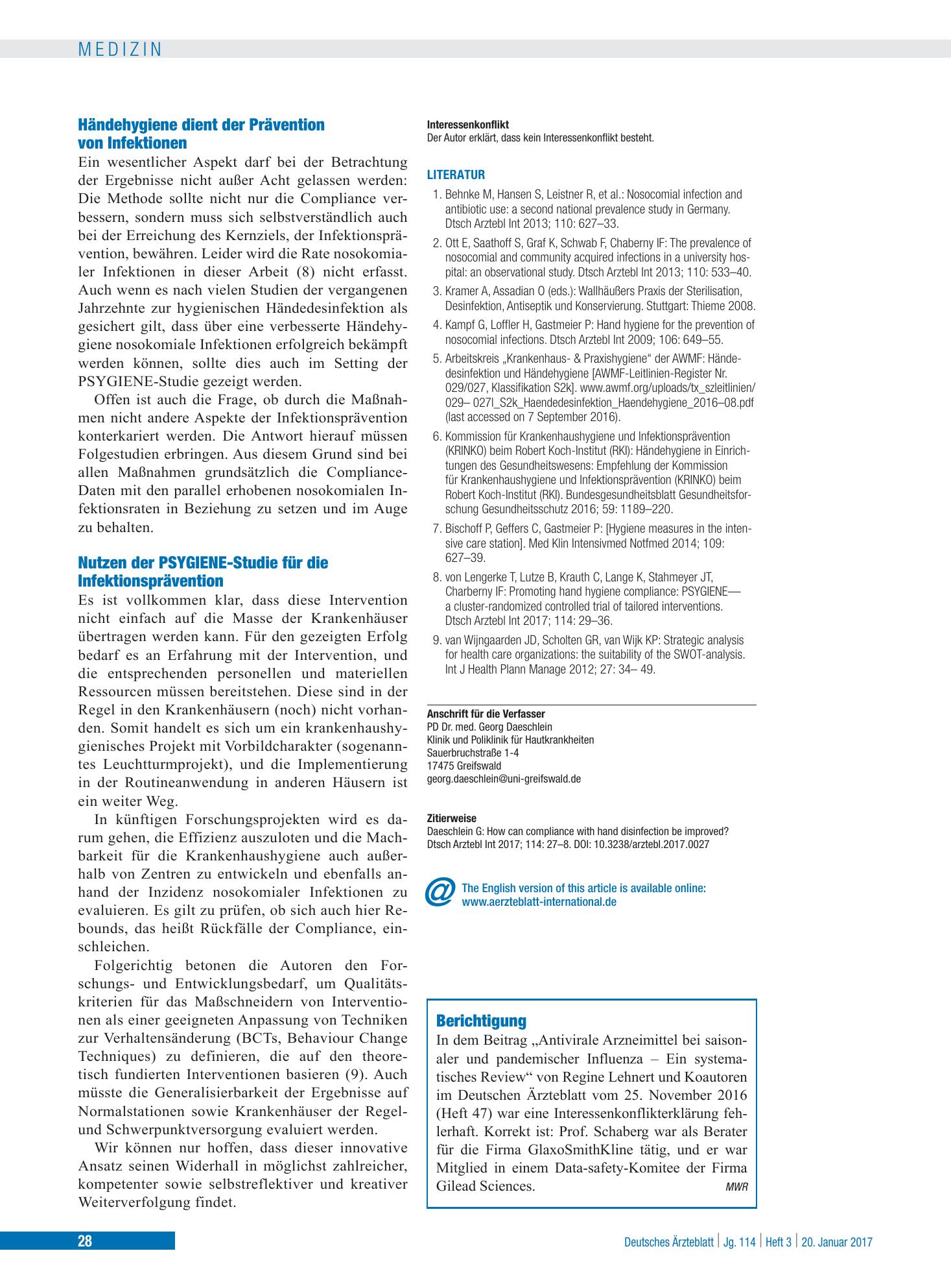Vorschauseite 1: Berichtigung – Deutsches Ärzteblatt