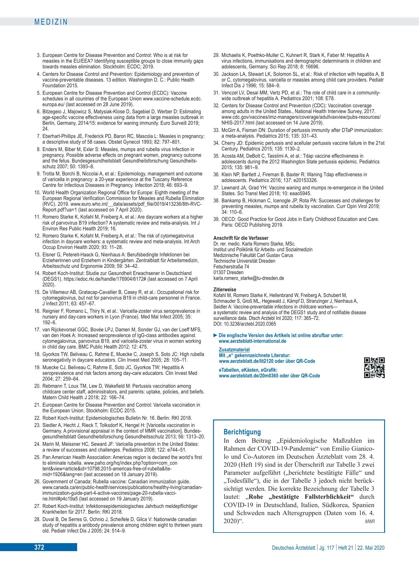 Vorschauseite 1: Berichtigung – Deutsches Ärzteblatt