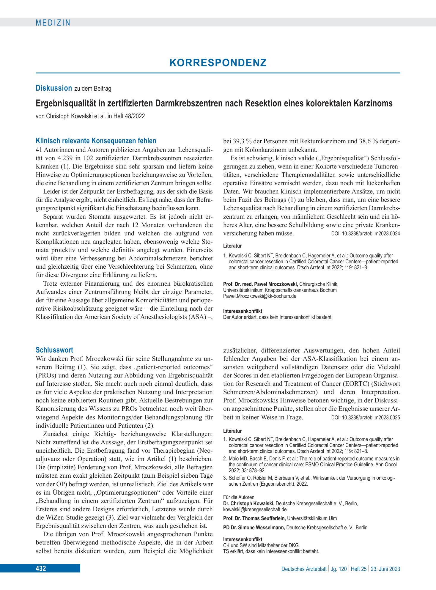 Vorschauseite 1: Schlusswort – Deutsches Ärzteblatt