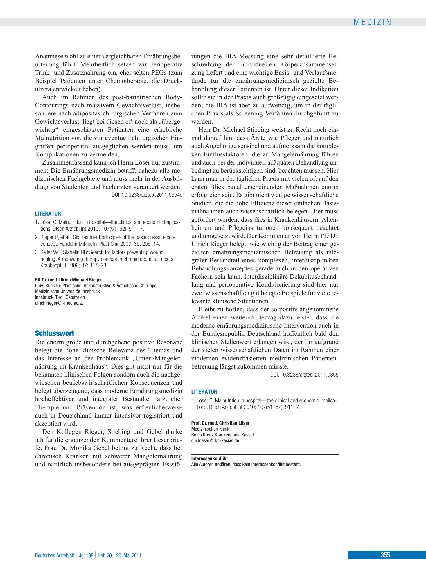 Vorschauseite 1: Schlusswort – Deutsches Ärzteblatt