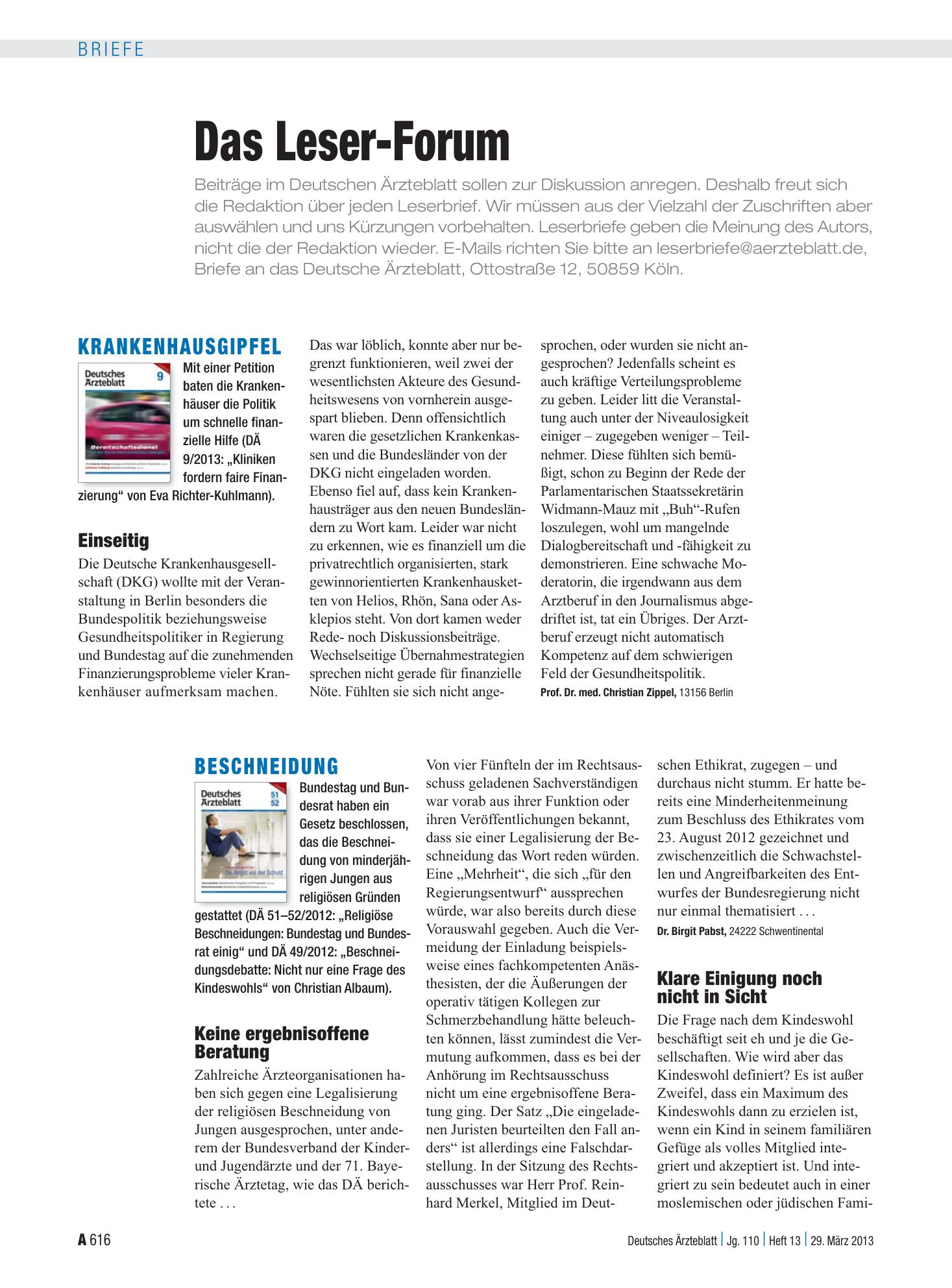 Vorschauseite 1: Krankenhausgipfel: Einseitig – Deutsches Ärzteblatt