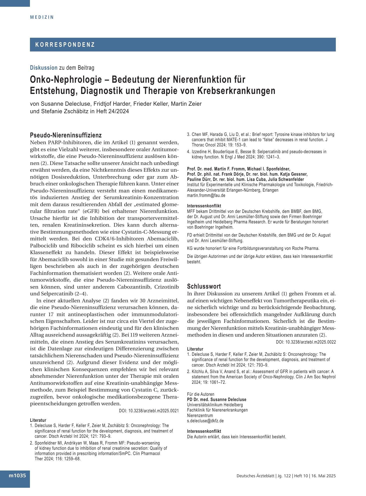 Vorschauseite 1: Schlusswort – Deutsches Ärzteblatt