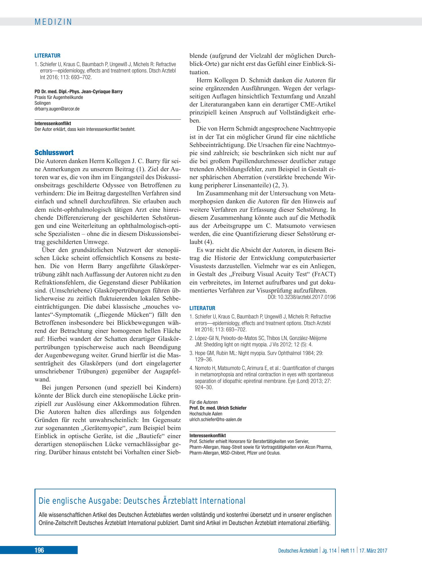 Vorschauseite 1: Schlusswort – Deutsches Ärzteblatt