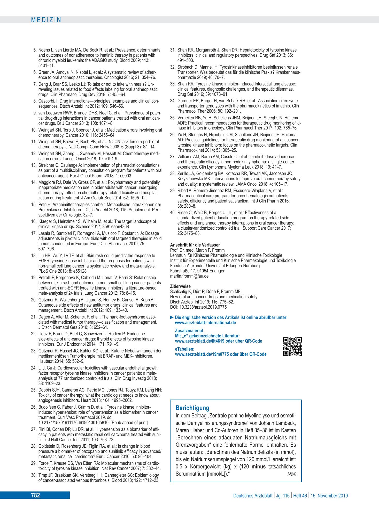 Vorschauseite 1: Berichtigung – Deutsches Ärzteblatt