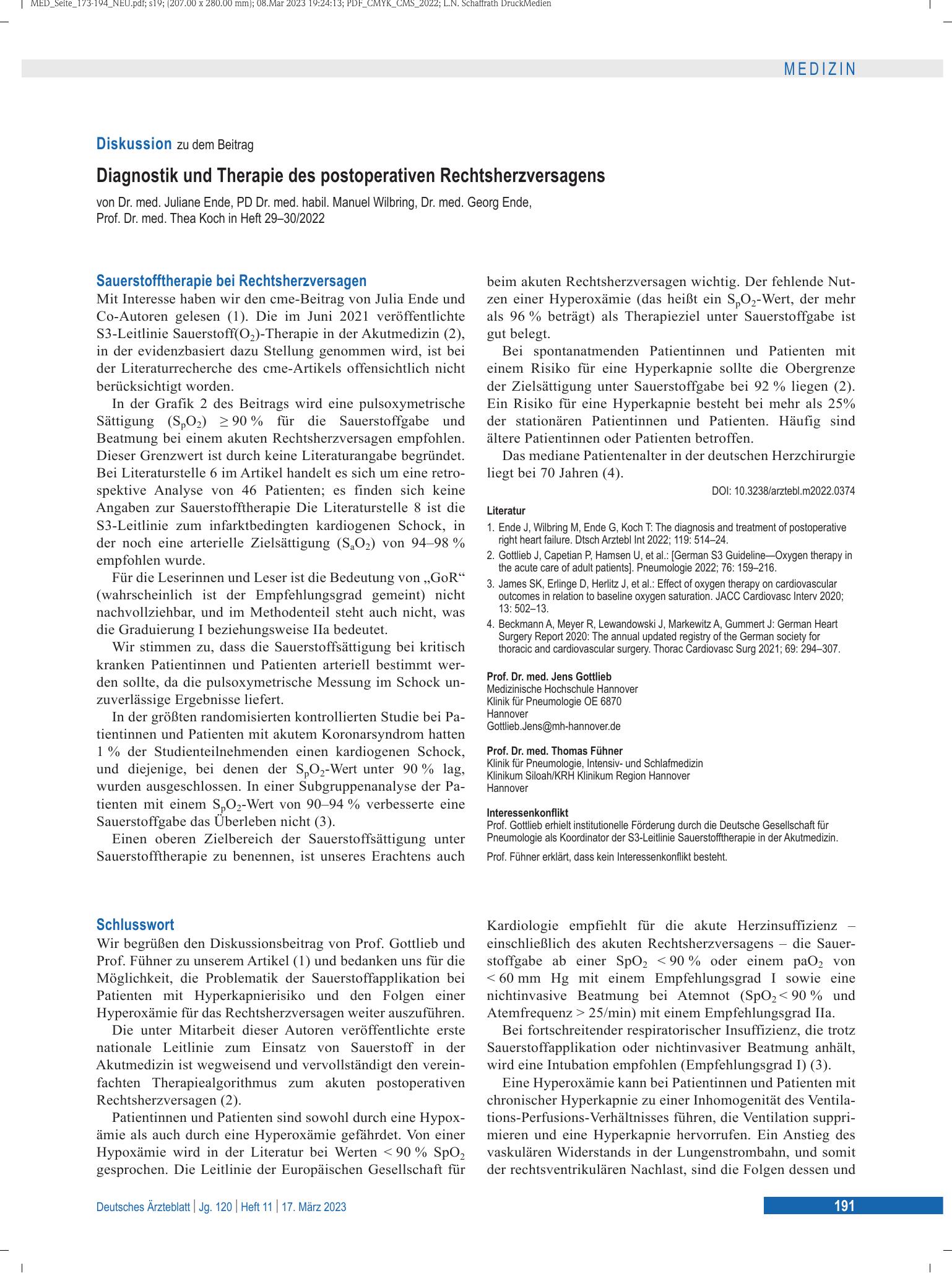 Vorschauseite 1: Schlusswort – Deutsches Ärzteblatt