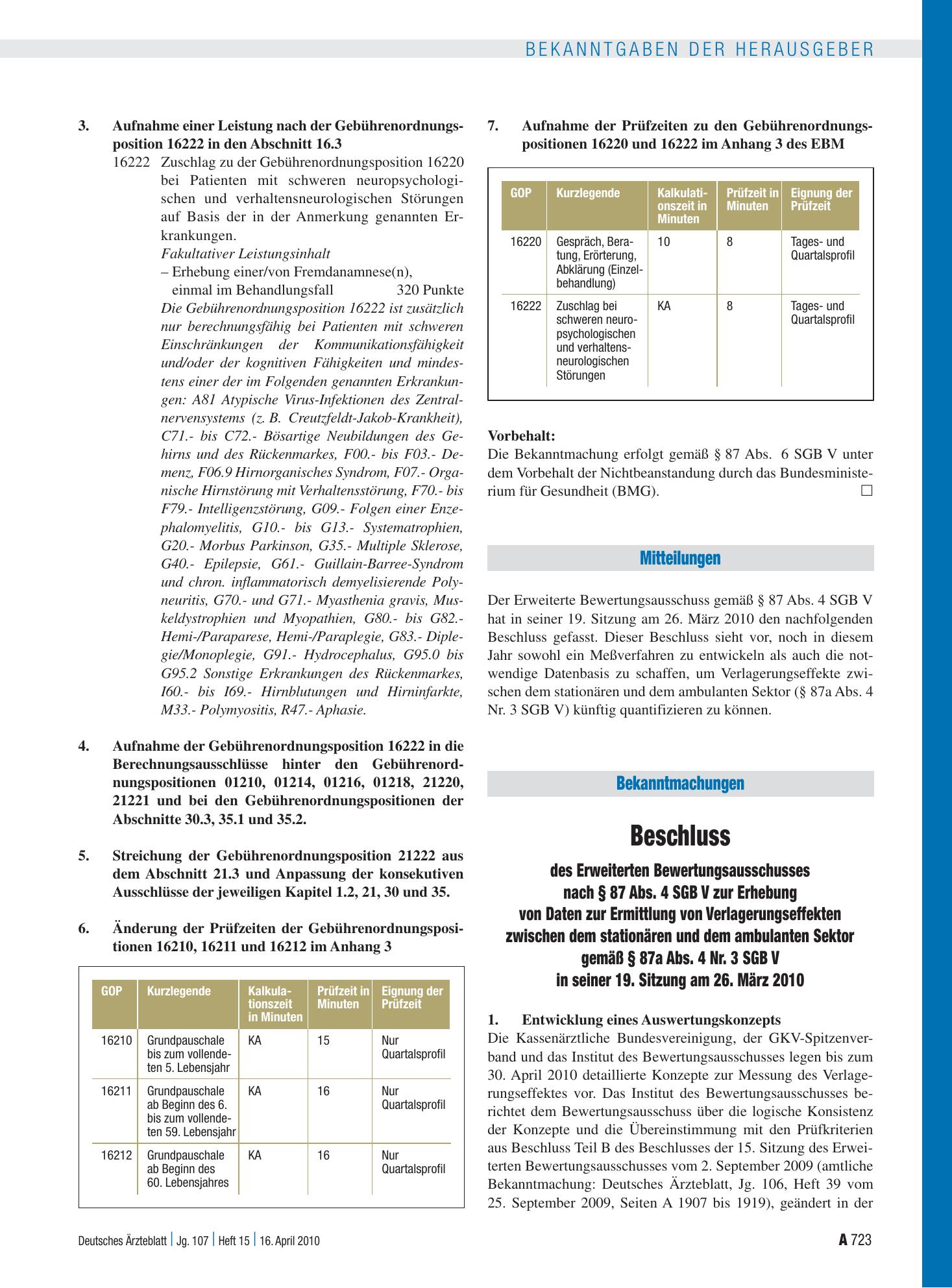 Vorschauseite 1: Mitteilungen – Deutsches Ärzteblatt