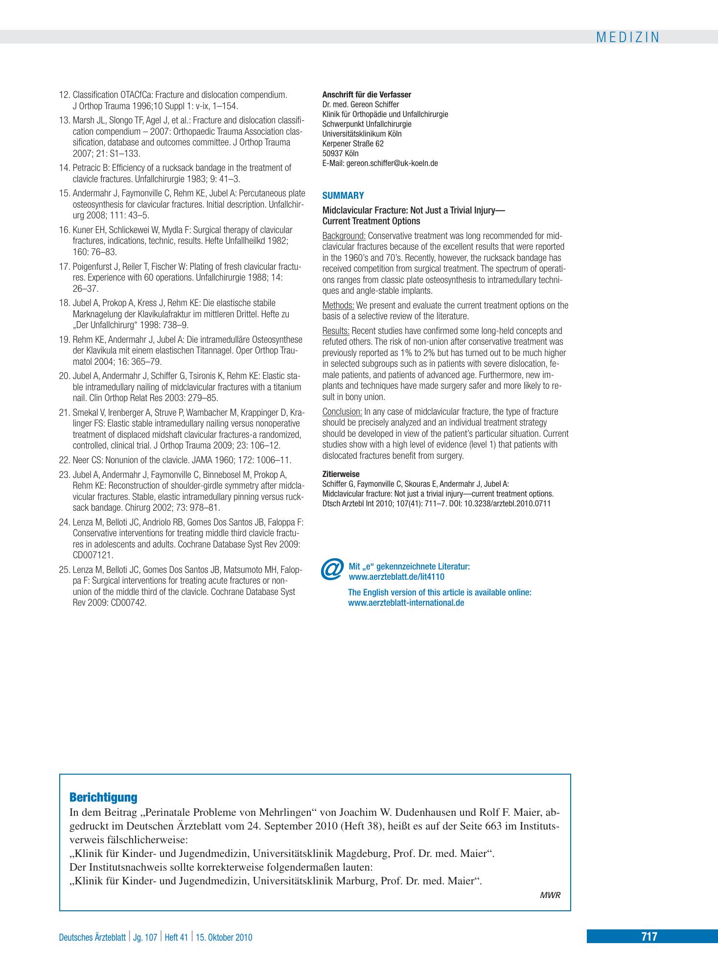 Vorschauseite 1: Berichtigung – Deutsches Ärzteblatt