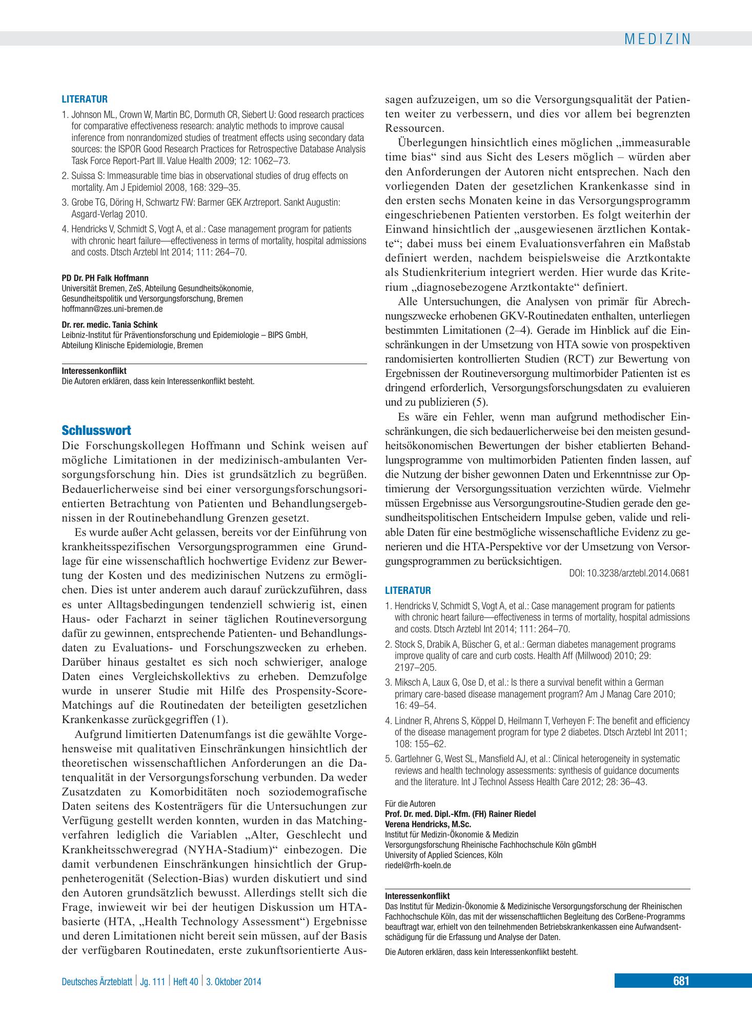 Vorschauseite 1: Schlusswort – Deutsches Ärzteblatt