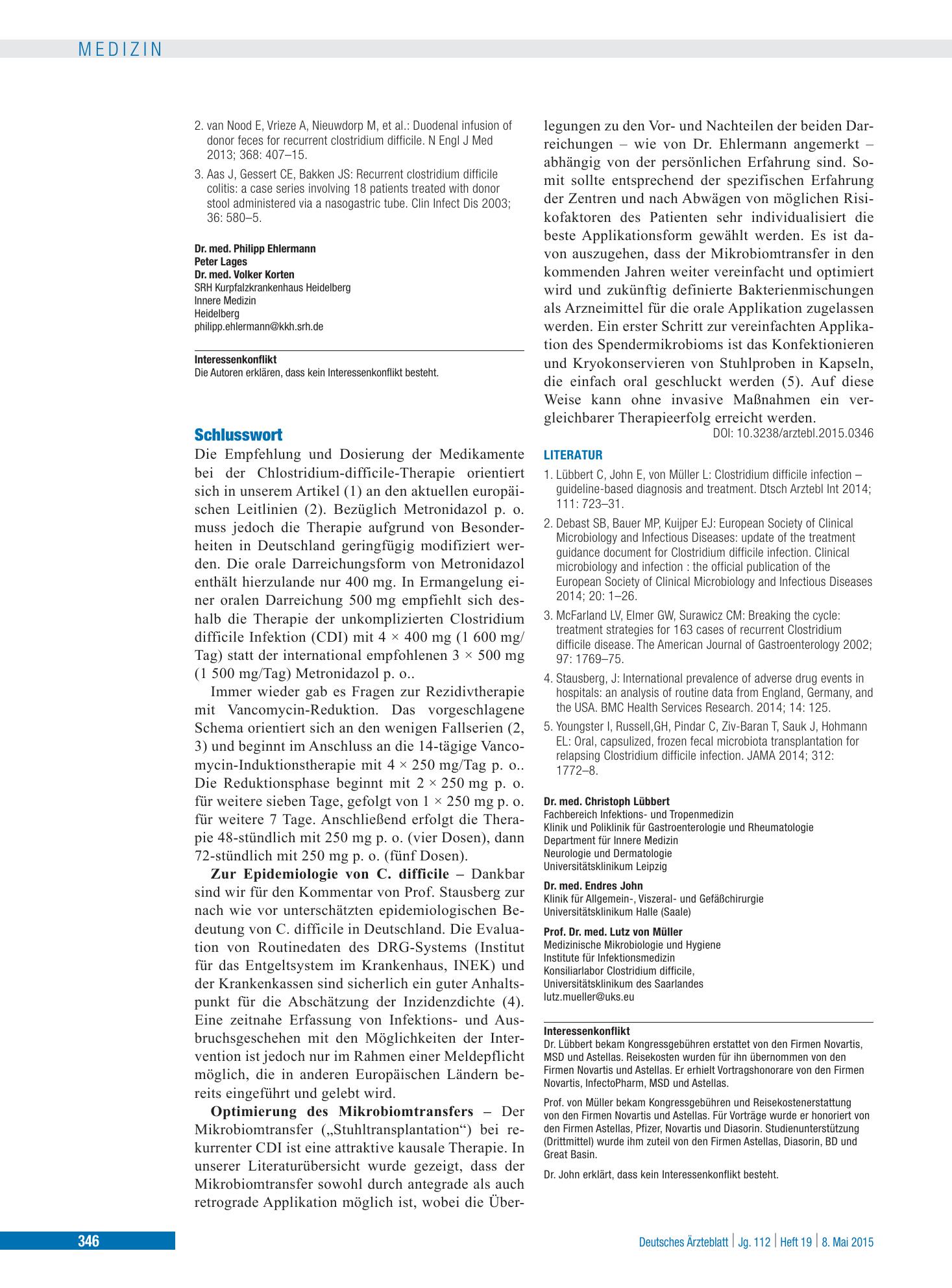 Vorschauseite 1: Schlusswort – Deutsches Ärzteblatt