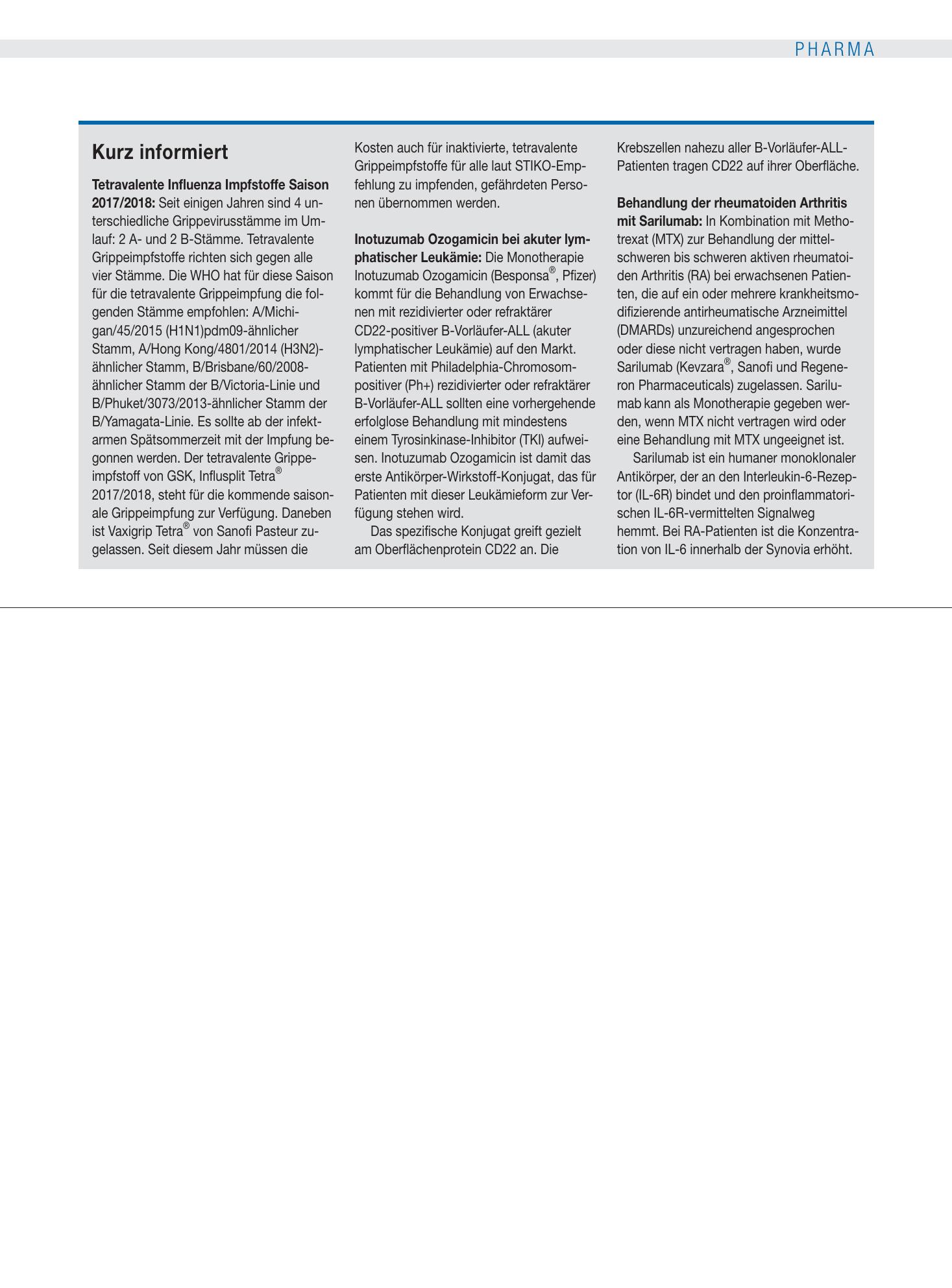 Vorschauseite 1: Kurz informiert – Deutsches Ärzteblatt