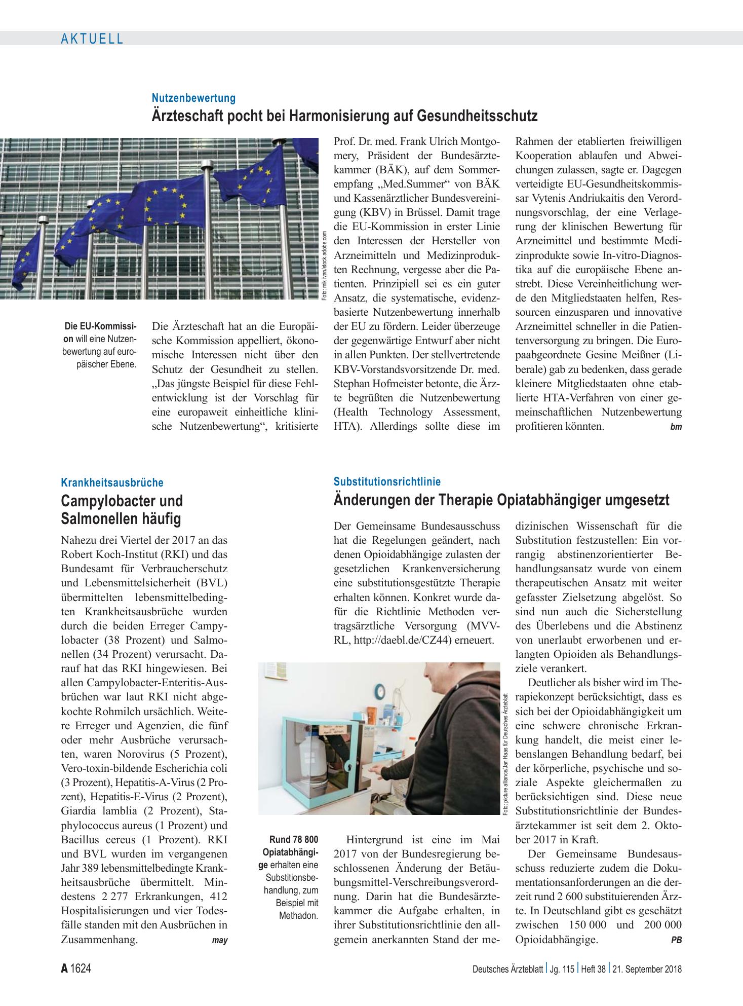 Vorschauseite 1: Krankheitsausbrüche: Campylobacter und Salmonellen häufig – Deutsches Ärzteblatt