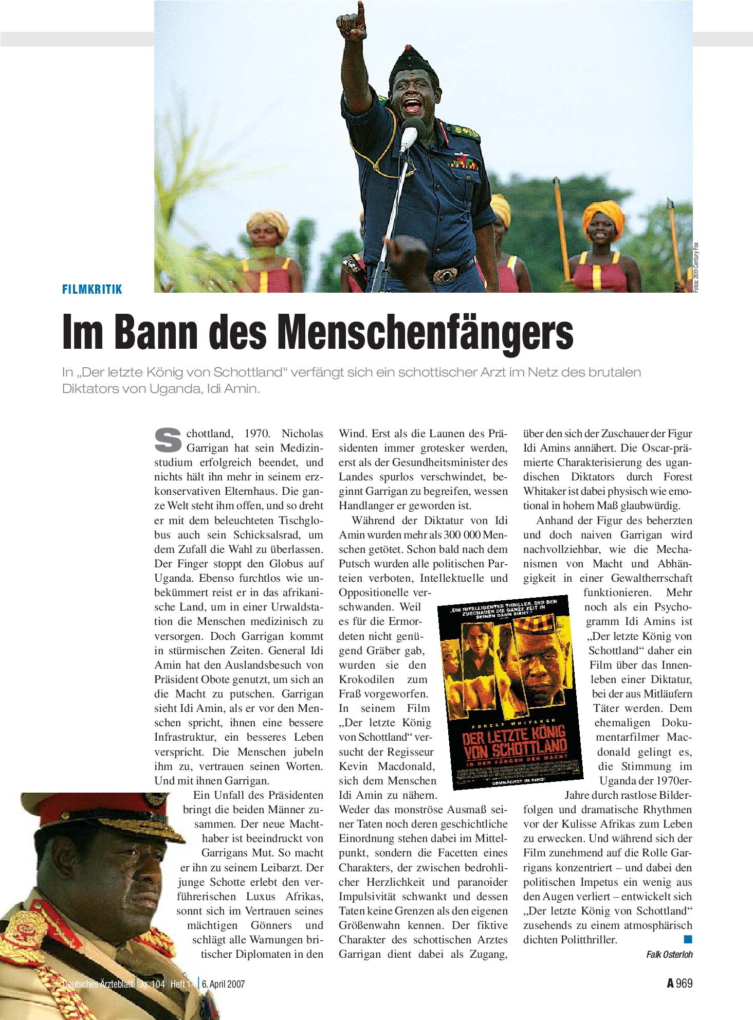 Vorschauseite 1: Filmkritik: Im Bann des Menschenfängers – Deutsches Ärzteblatt