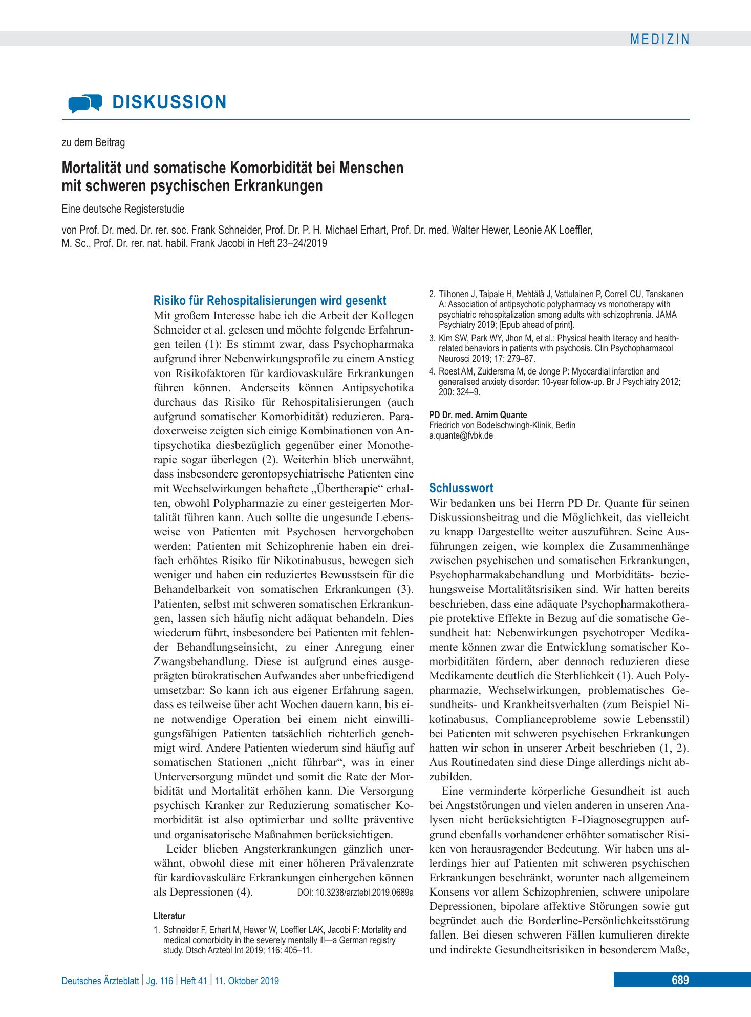 Vorschauseite 1: Schlusswort – Deutsches Ärzteblatt
