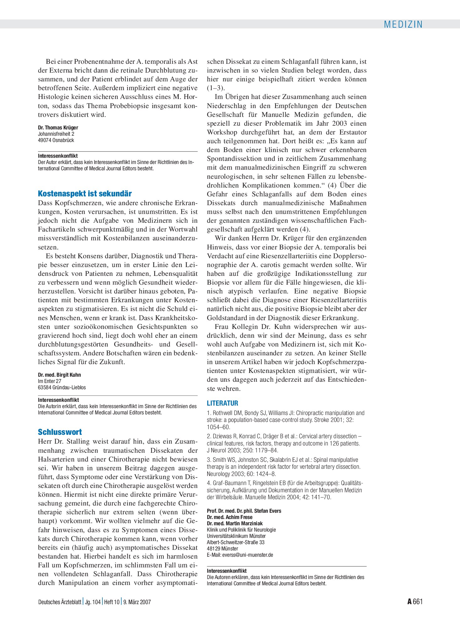 Vorschauseite 1: Differenzialdiagnose von Kopfschmerzen: Schlusswort – Deutsches Ärzteblatt