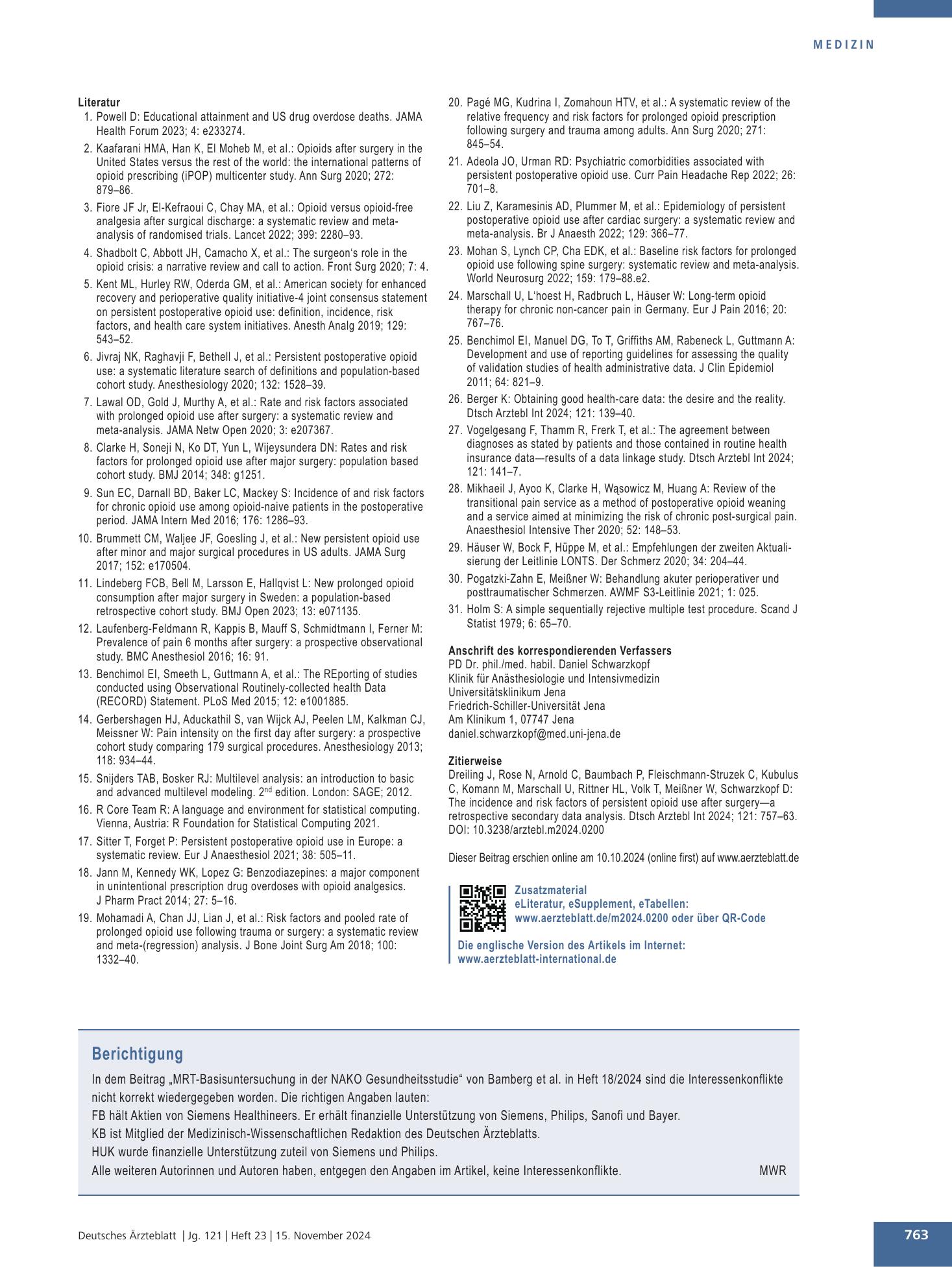 Vorschauseite 1: Berichtigung – Deutsches Ärzteblatt