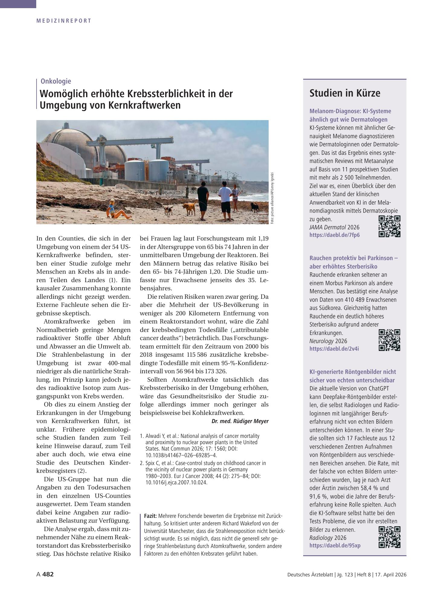 Vorschauseite 1: Studien in Kürze – Deutsches Ärzteblatt