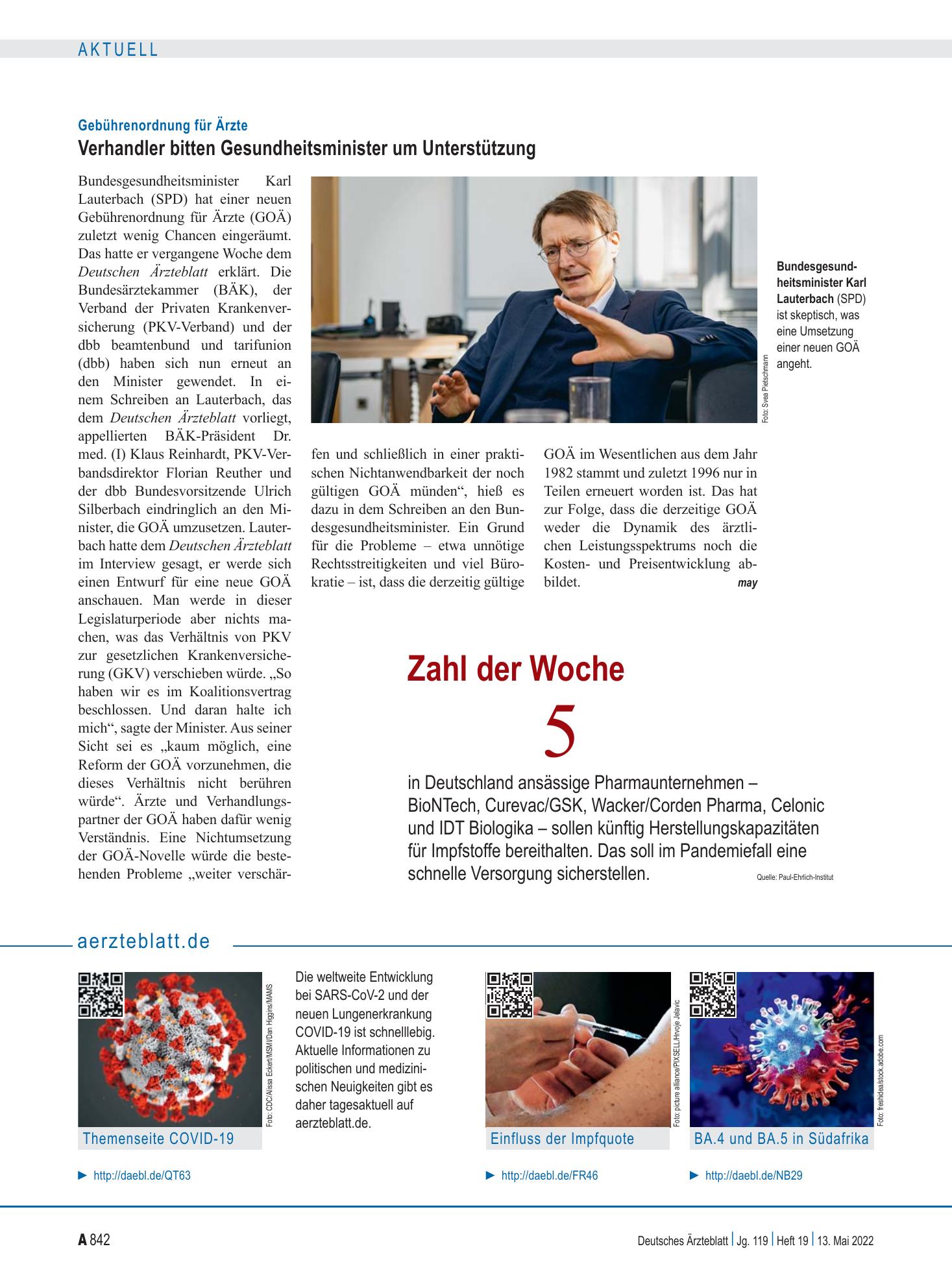 Vorschauseite 1: aerzteblatt.de – Deutsches Ärzteblatt