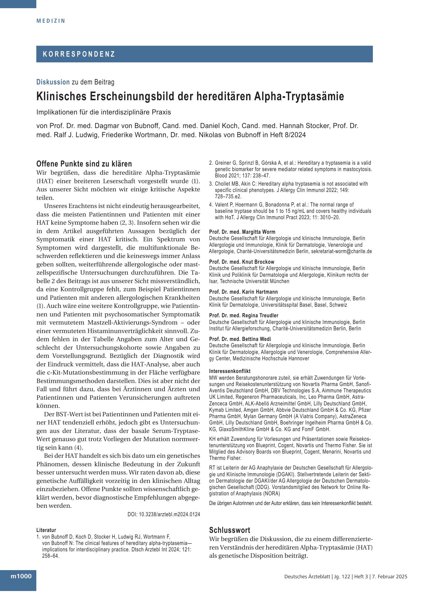 Vorschauseite 1: Schlusswort – Deutsches Ärzteblatt