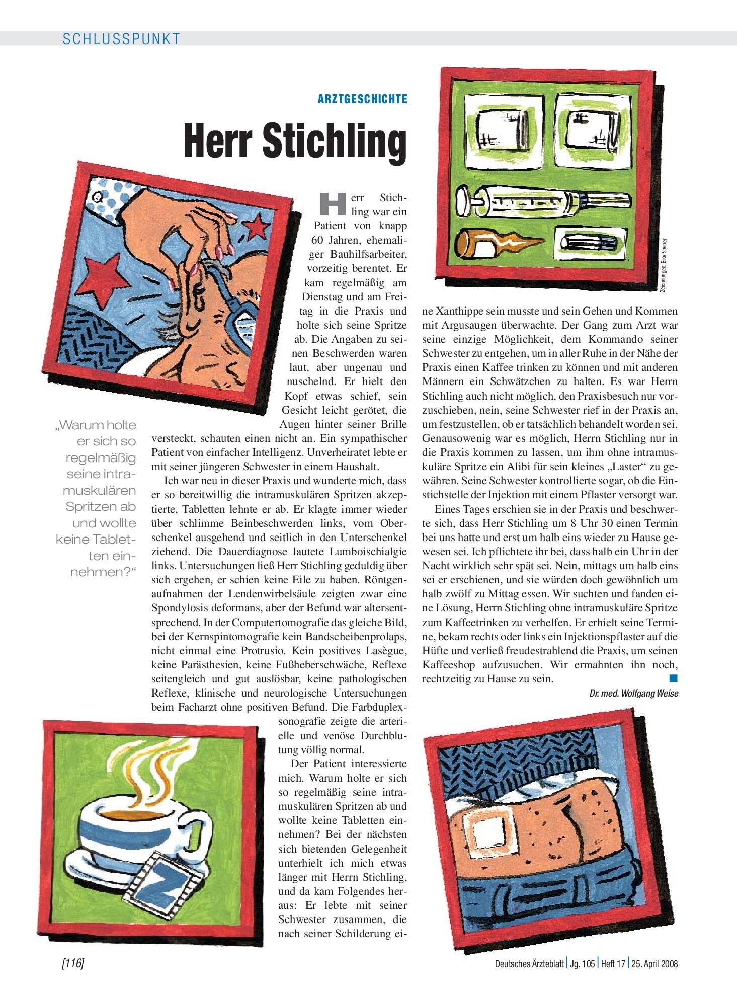 Vorschauseite 1: Arztgeschichte Herr Stichling – Deutsches Ärzteblatt