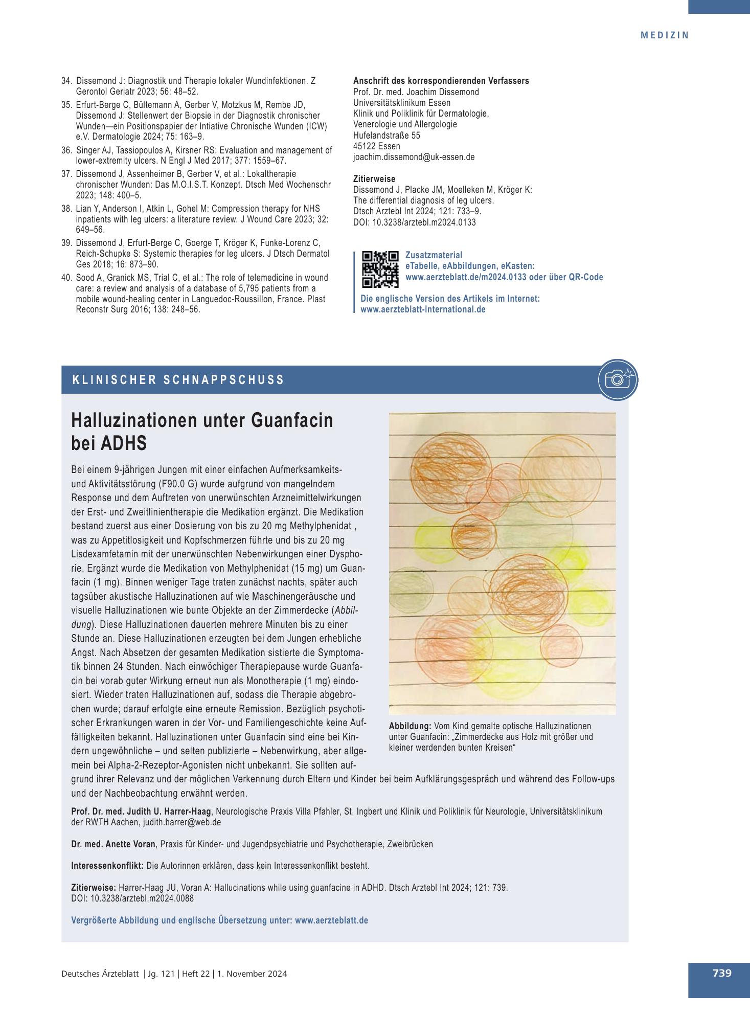 Vorschauseite 1: Halluzinationen unter Guanfacin bei ADHS – Deutsches Ärzteblatt
