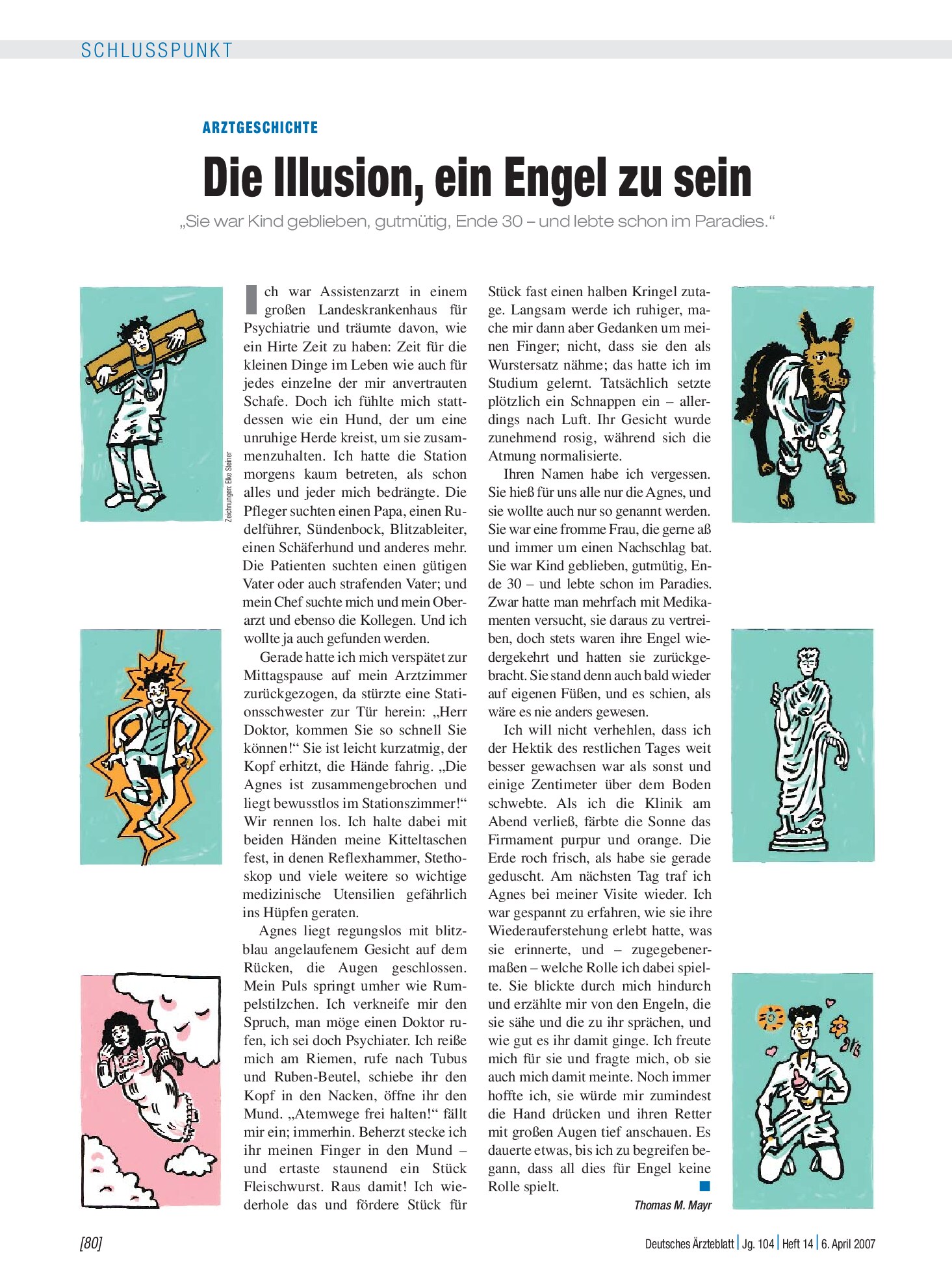 Vorschauseite 1: Arztgeschichte: Die Illusion, ein Engel zu sein – Deutsches Ärzteblatt