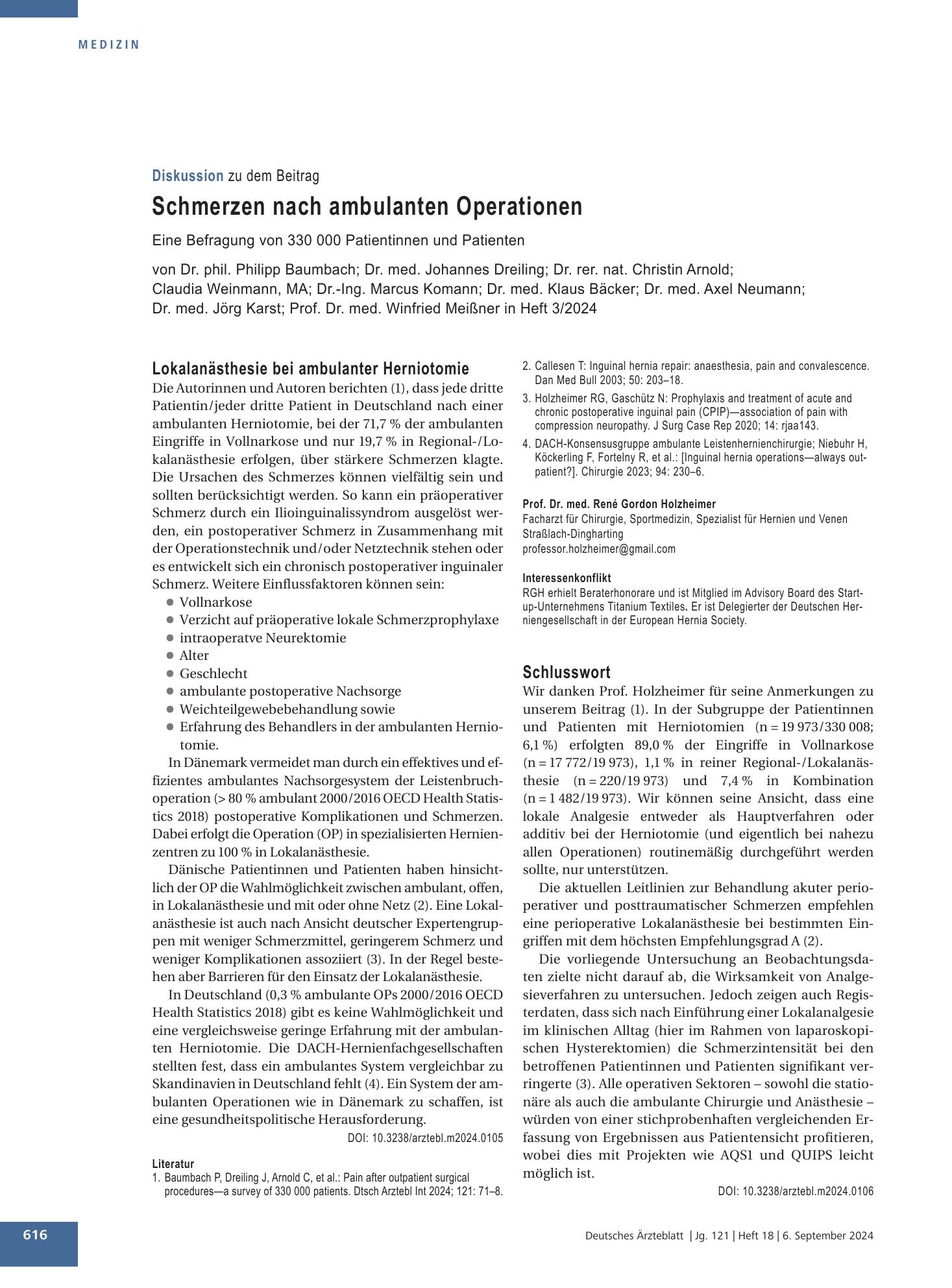 Vorschauseite 1: Schlusswort – Deutsches Ärzteblatt