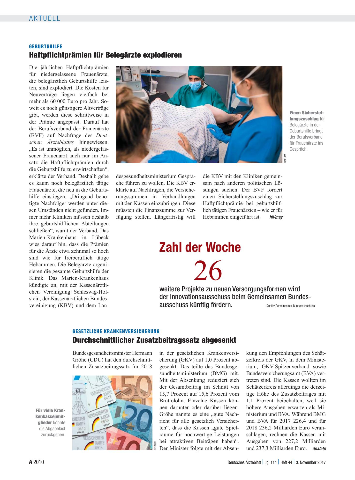 Vorschauseite 1: Zahl der Woche 26 – Deutsches Ärzteblatt