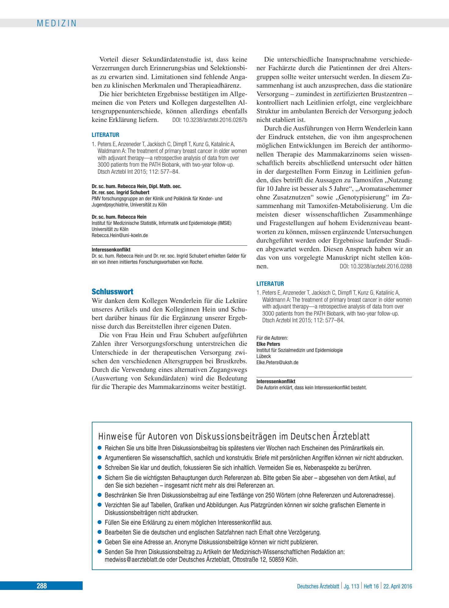 Vorschauseite 1: Schlusswort – Deutsches Ärzteblatt