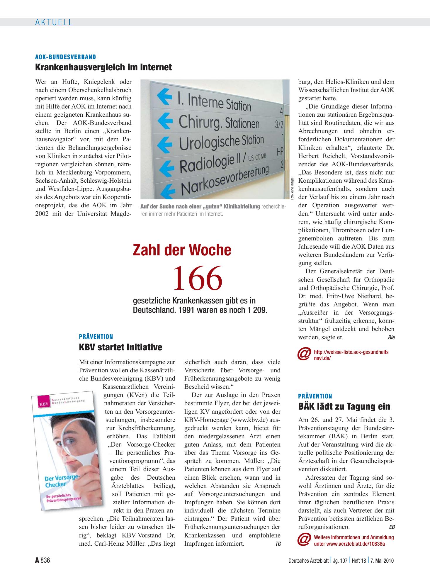 Vorschauseite 1: Zahl der Woche: 166 – Deutsches Ärzteblatt
