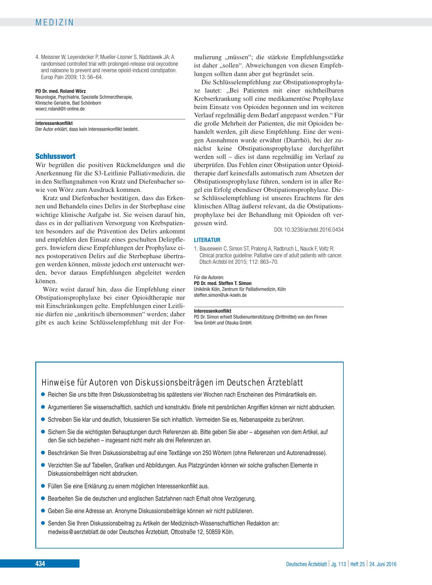 Vorschauseite 1: Schlusswort – Deutsches Ärzteblatt