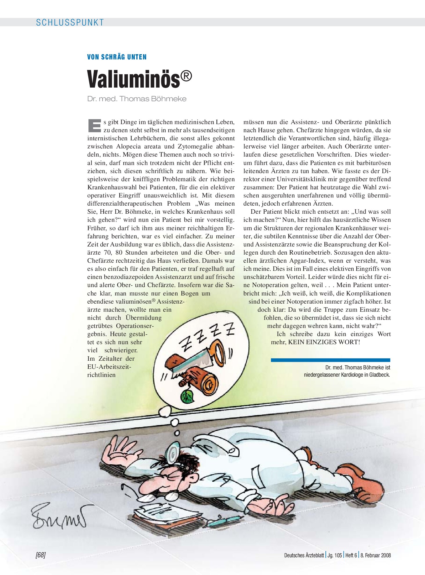 Vorschauseite 1: Von schräg unten: Valiuminös® – Deutsches Ärzteblatt