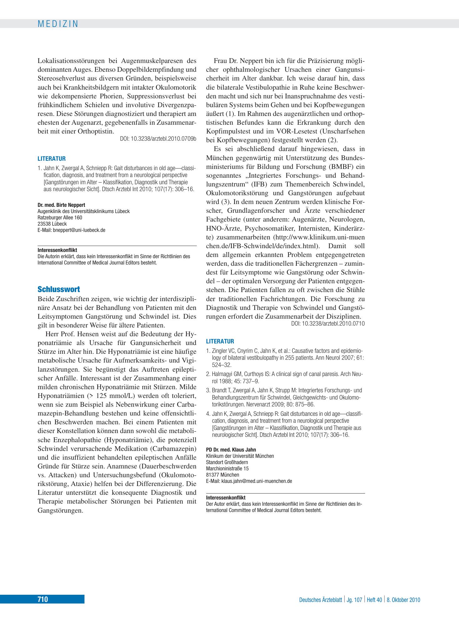 Vorschauseite 1: Schlusswort – Deutsches Ärzteblatt