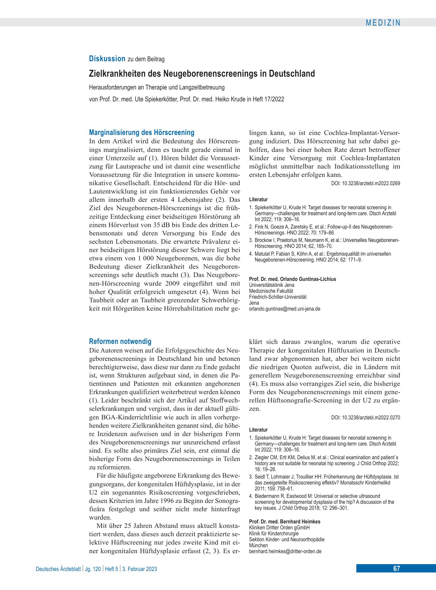 Vorschauseite 1: Schlusswort – Deutsches Ärzteblatt