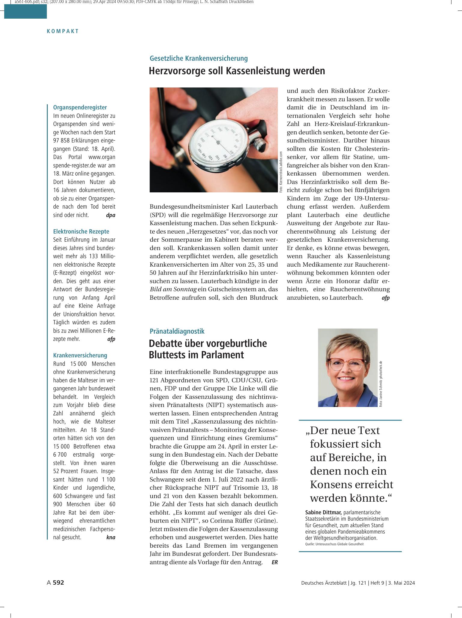 Vorschauseite 1: Zitat – Deutsches Ärzteblatt