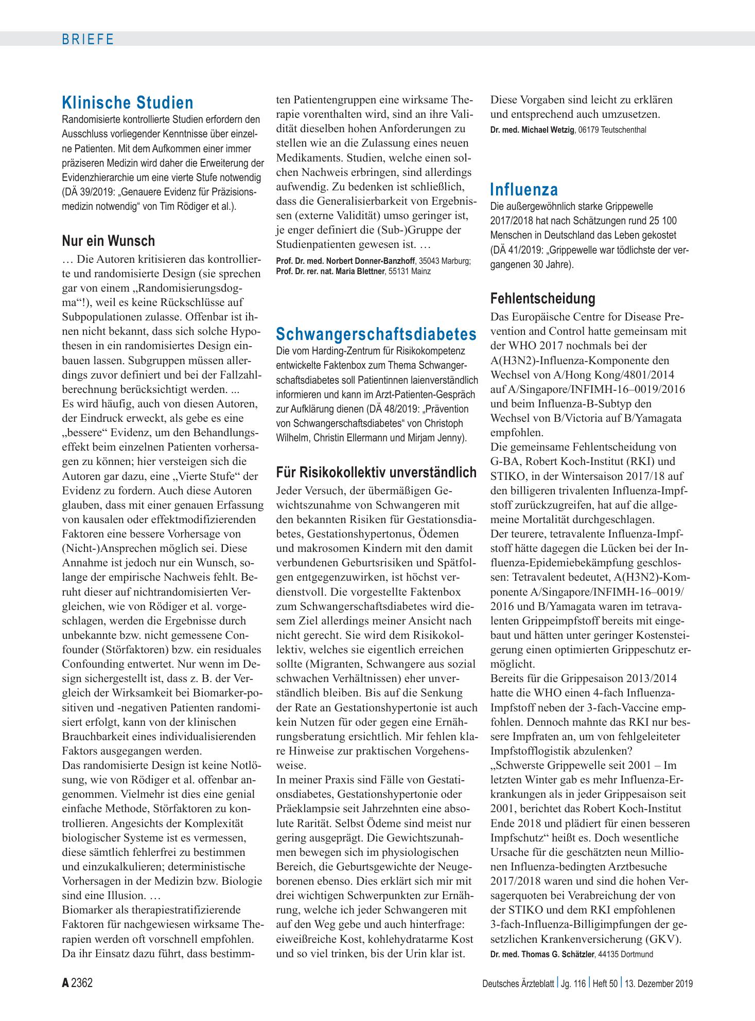 Vorschauseite 1: Klinische Studien: Nur ein Wunsch – Deutsches Ärzteblatt