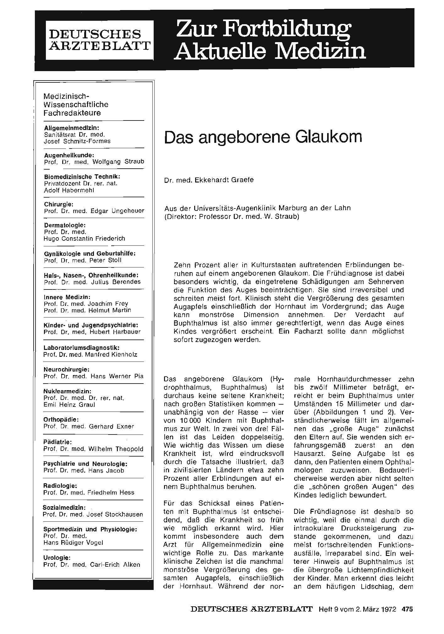 Vorschauseite 1: Das angeborene Glaukom