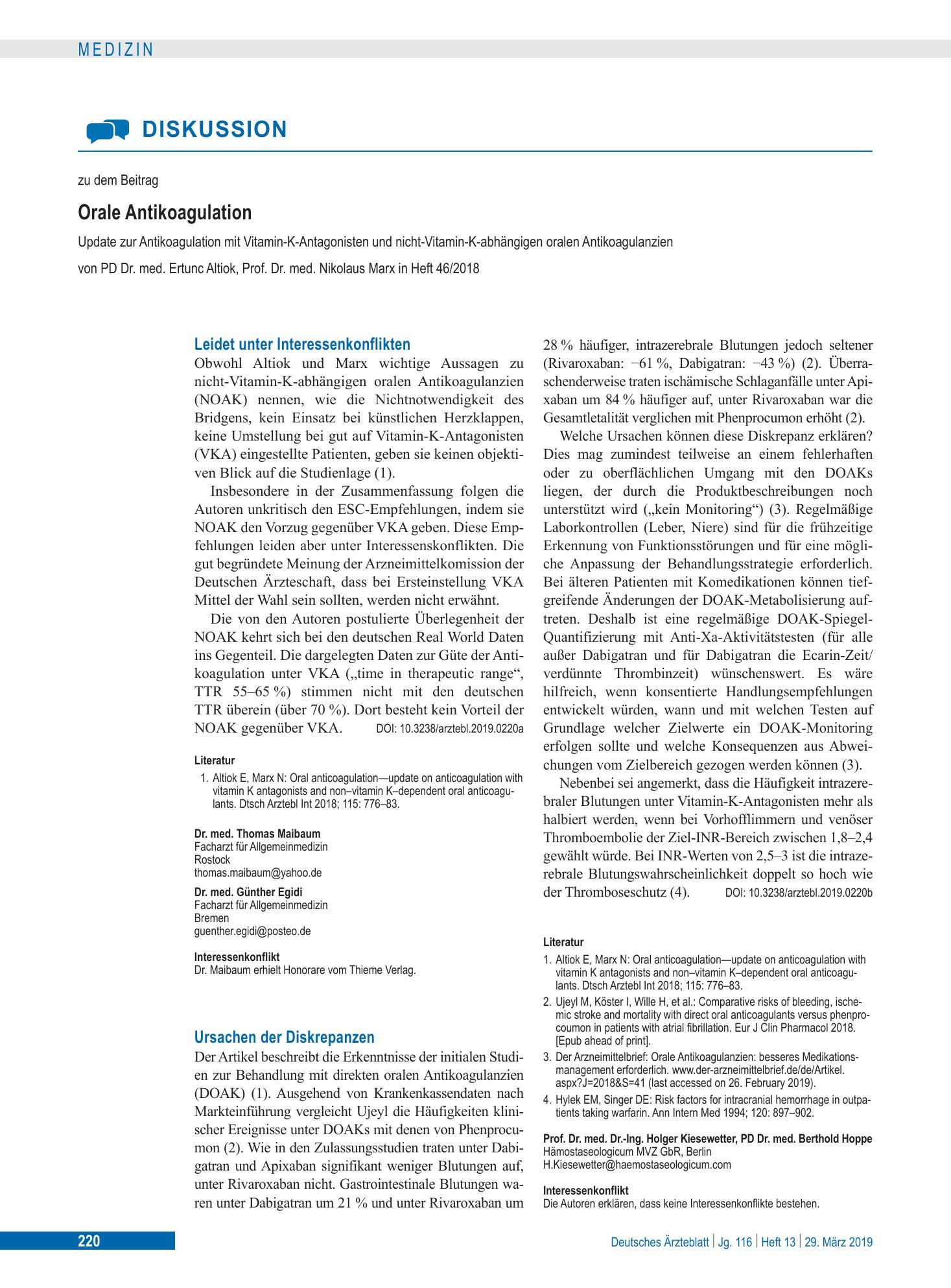 Vorschauseite 1: Ursachen der Diskrepanzen – Deutsches Ärzteblatt