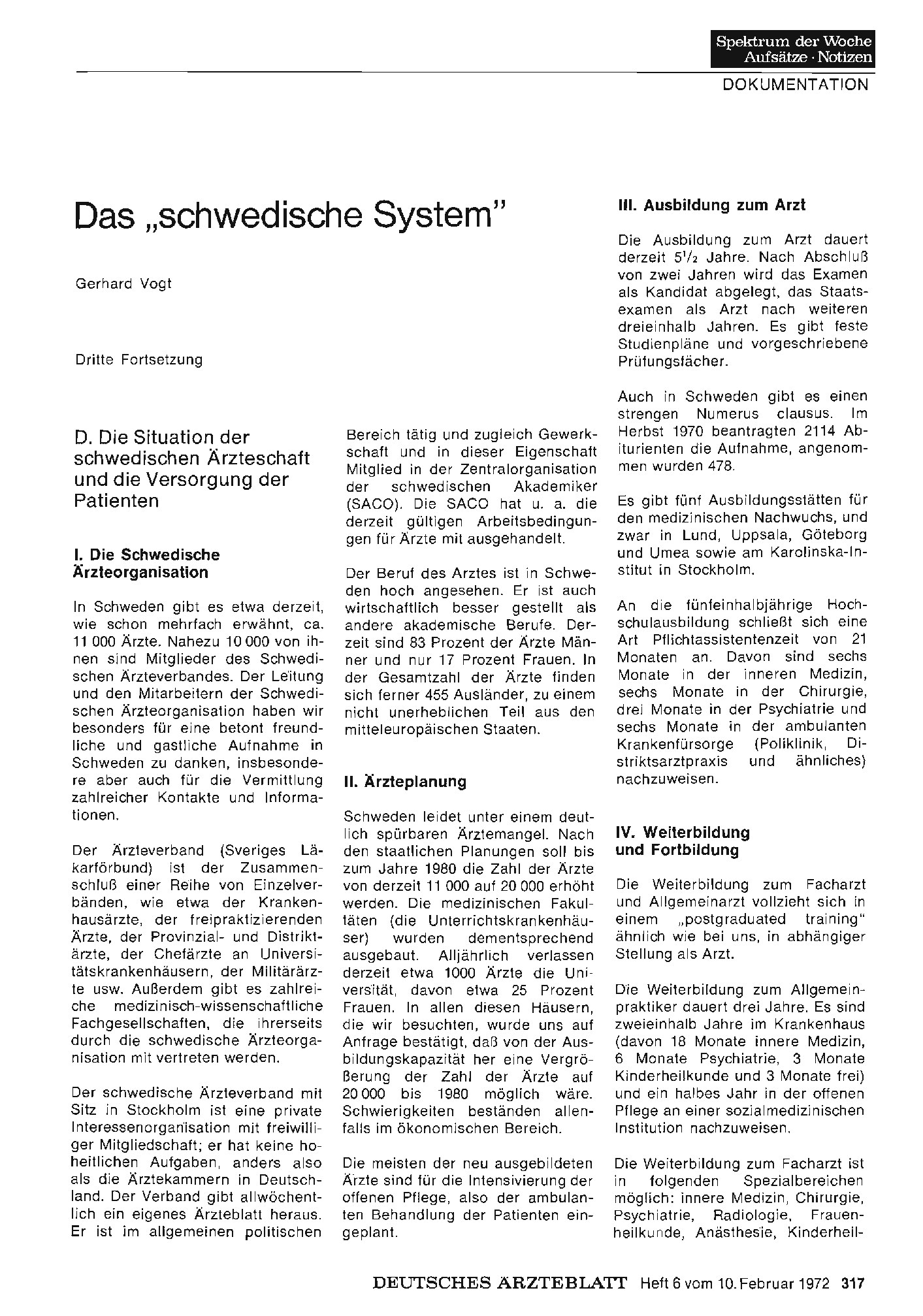 Vorschauseite 1: Das „schwedische System"