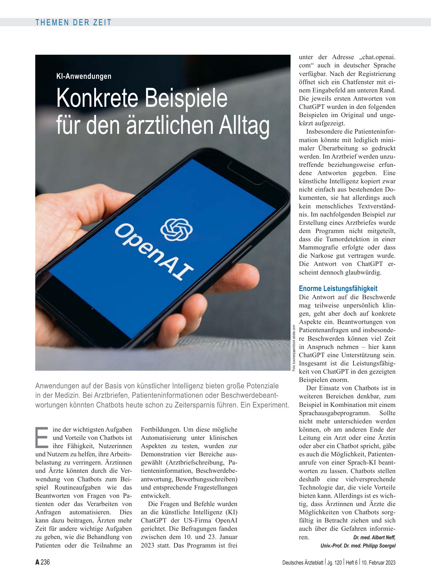 Vorschauseite 1: KI-Anwendungen: Konkrete Beispiele für den ärztlichen Alltag – Deutsches Ärzteblatt