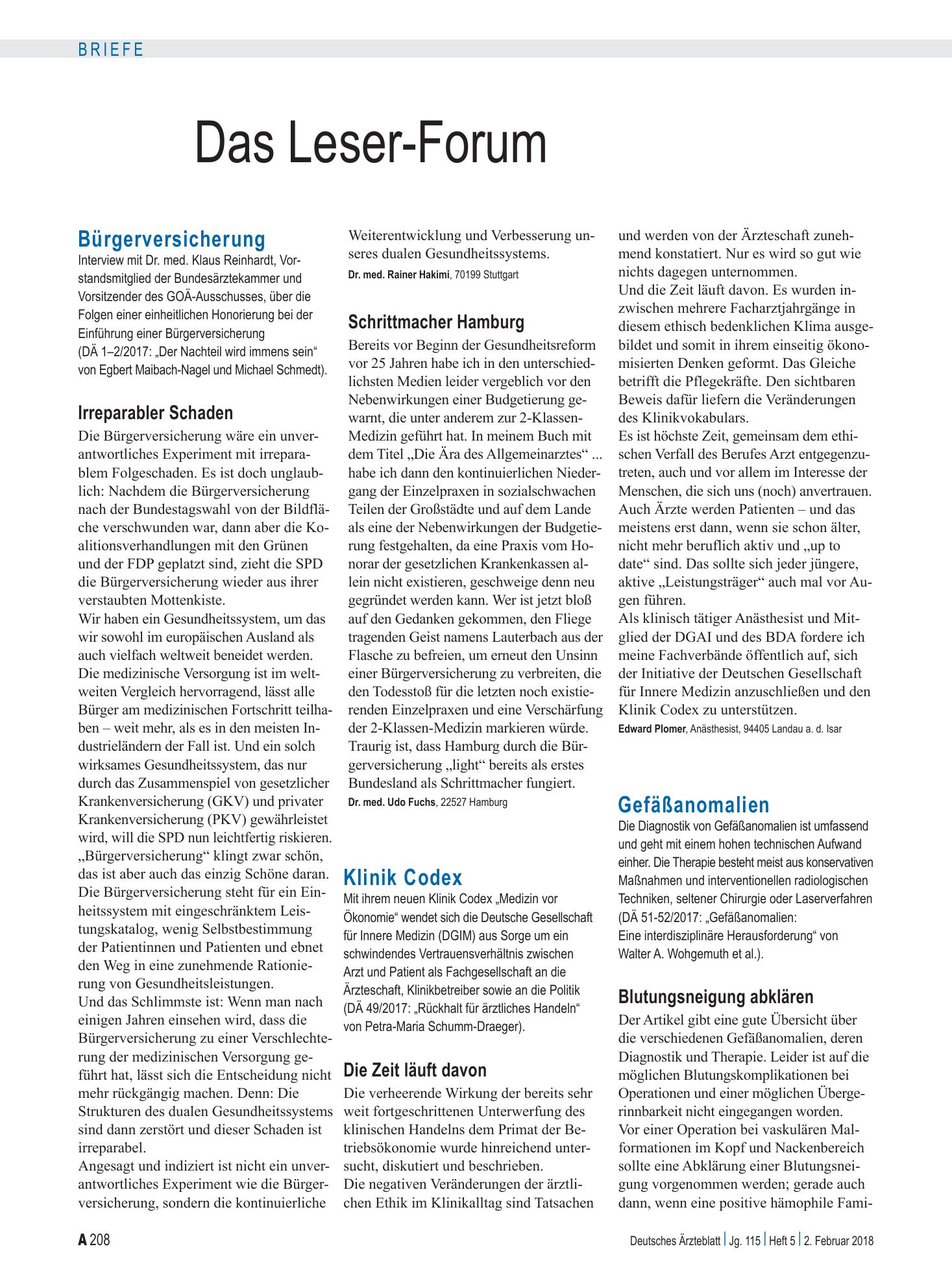 Vorschauseite 1: Klinik Codex: Die Zeit läuft davon – Deutsches Ärzteblatt