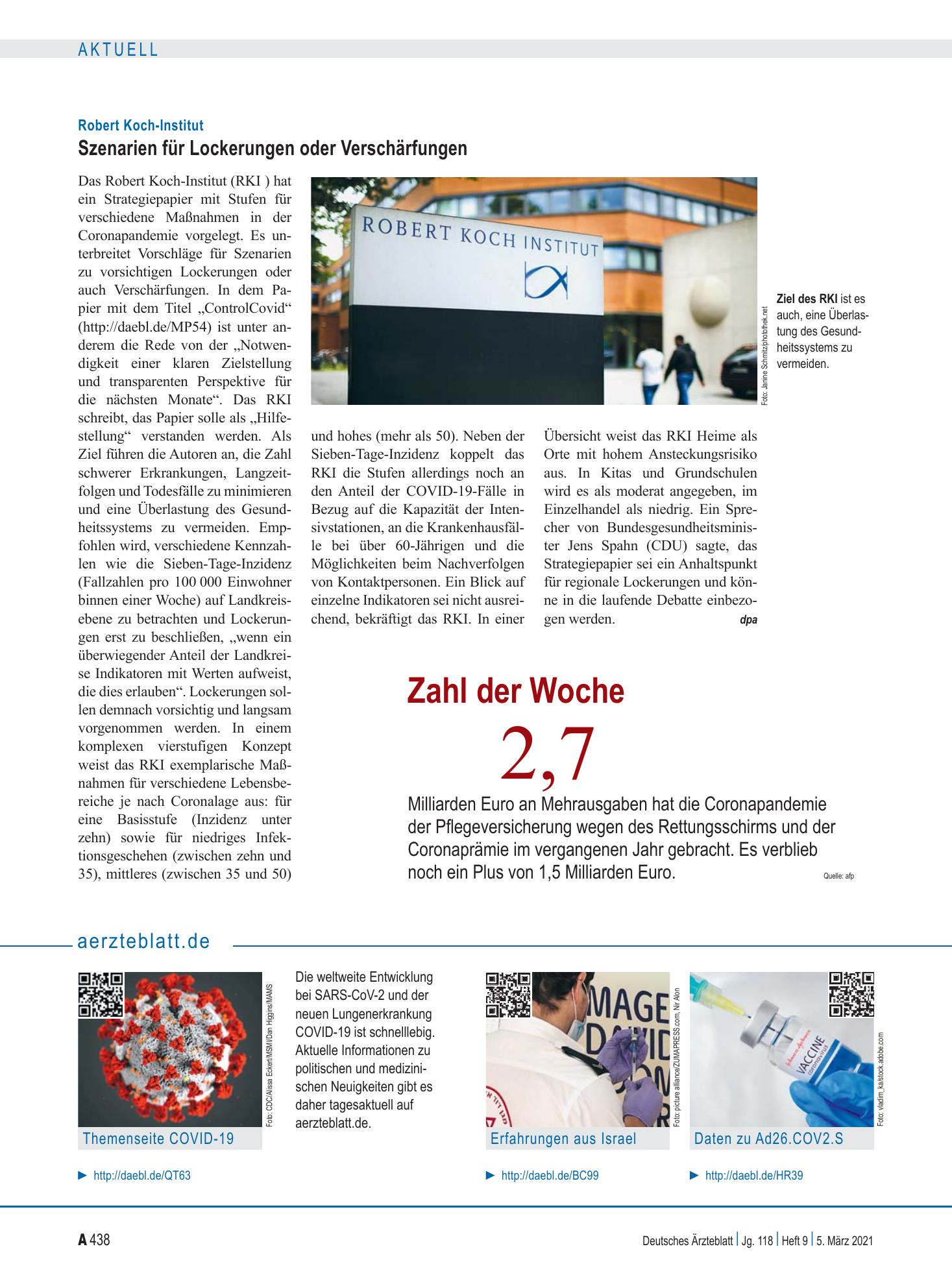 Vorschauseite 1: aerzteblatt.de – Deutsches Ärzteblatt