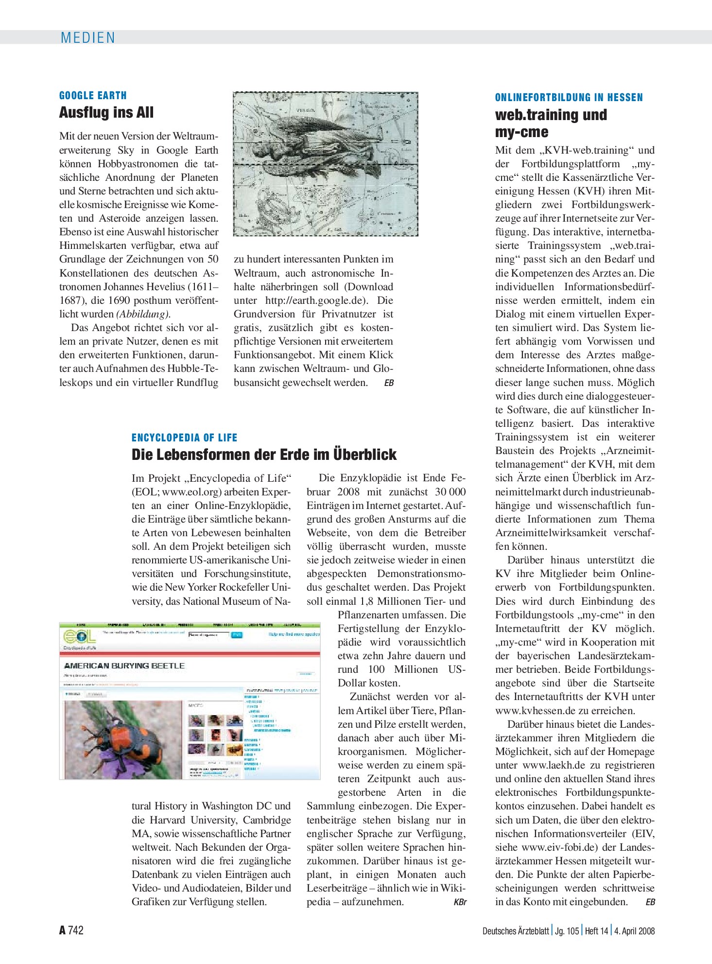 Vorschauseite 1: Onlinefortbildung in Hessen: web.training und my-cme – Deutsches Ärzteblatt