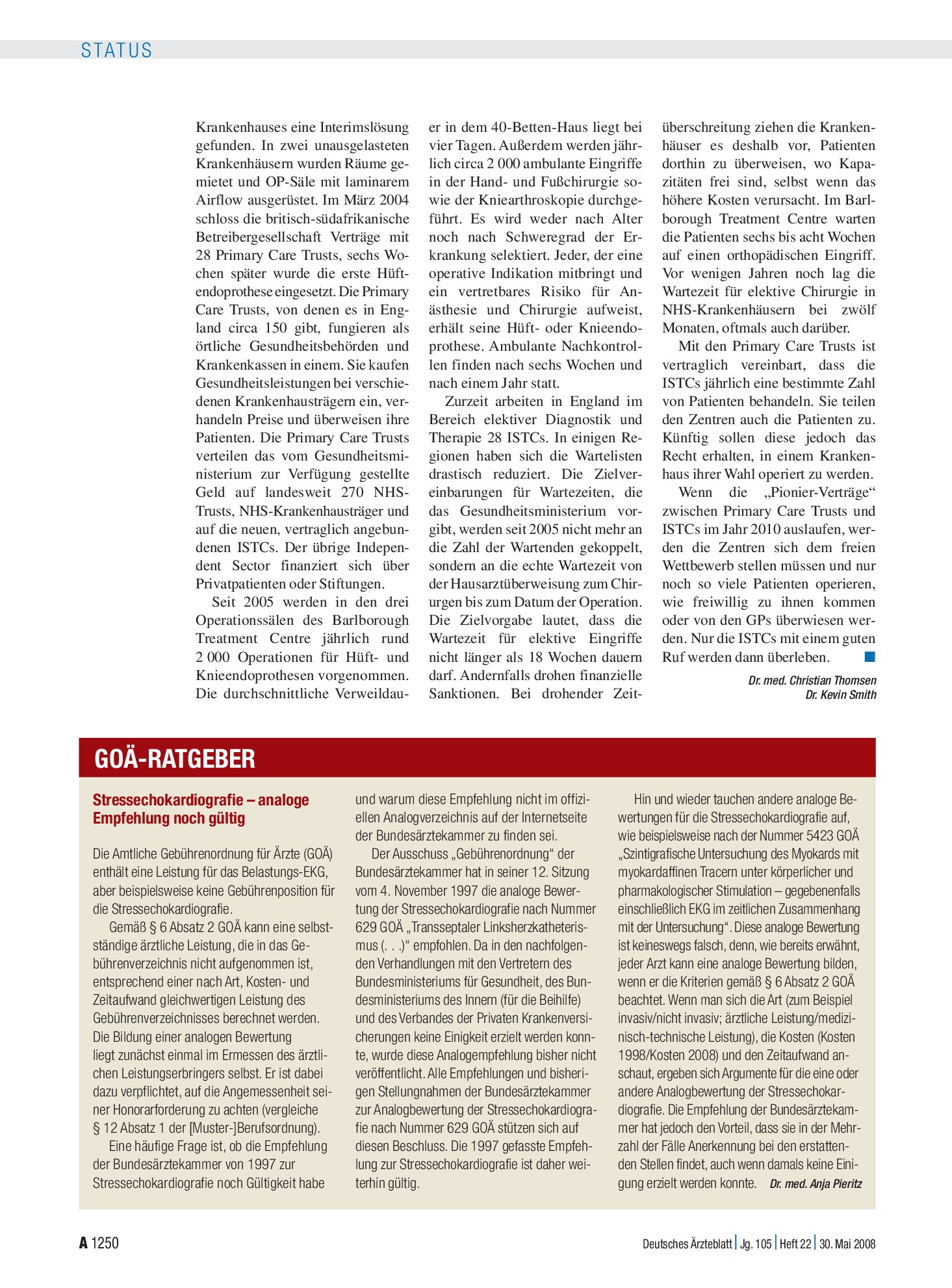 Vorschauseite 1: Stressechokardiografie – analoge Empfehlung noch gültig – Deutsches Ärzteblatt